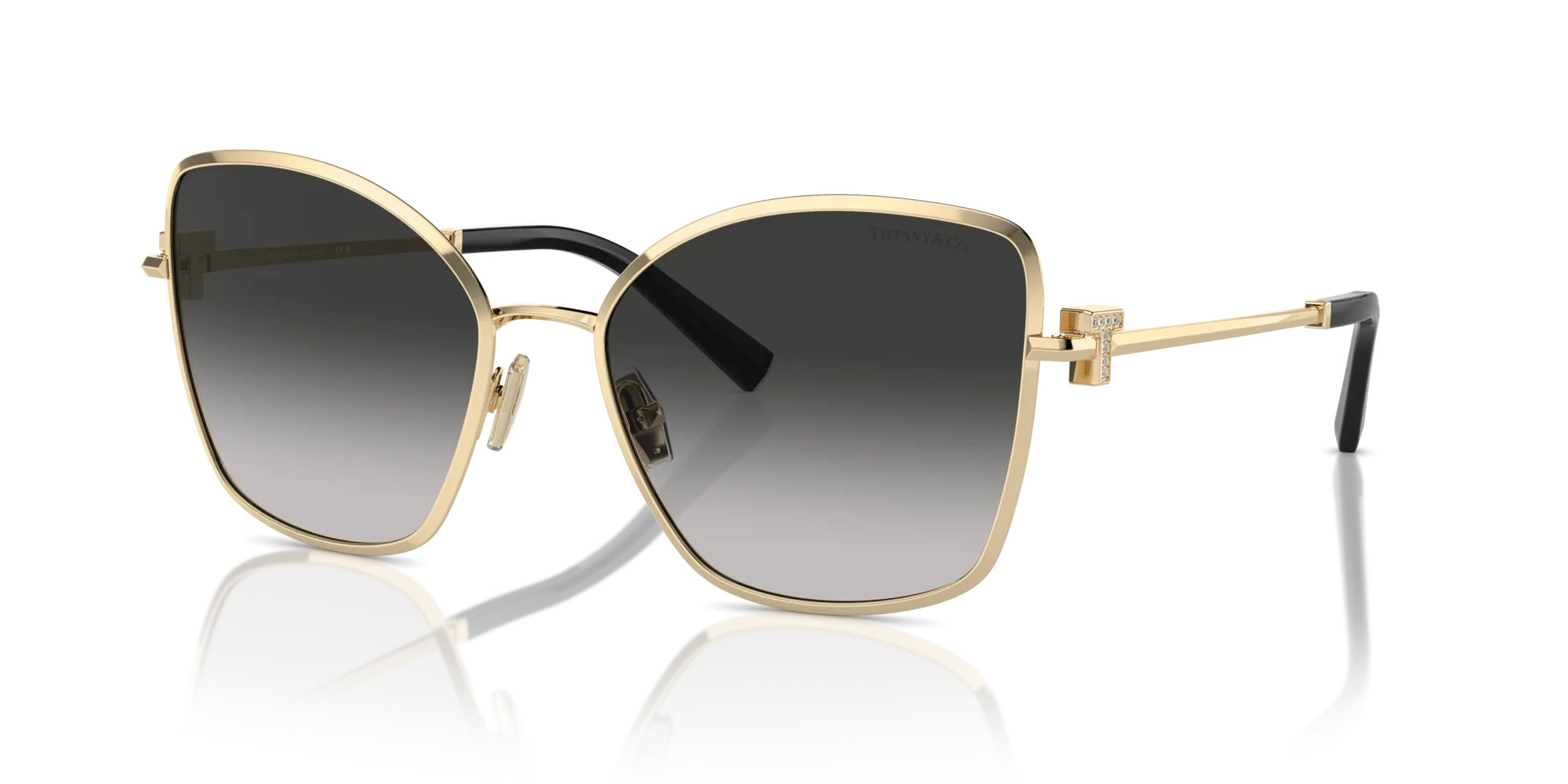 Tiffany TF3102B 60213C Occhiali da sole Metallo Oro Grigio Farfalla Normale Sfumato - immagine 4