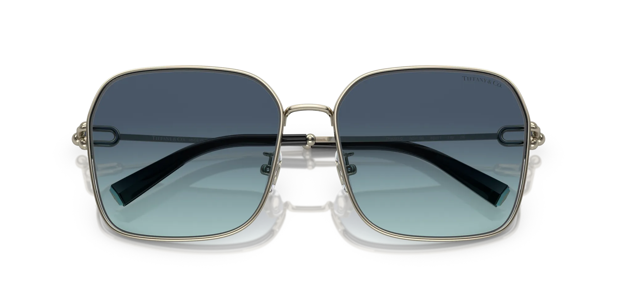 Tiffany TF3093D 60219S Occhiali da sole Metallo Oro Blu Squadrata Normale Sfumato - immagine 2