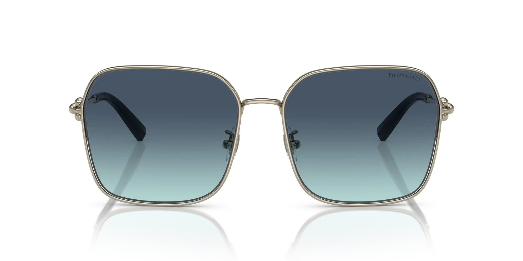 Tiffany TF3093D 60219S Occhiali da sole Metallo Oro Blu Squadrata Normale Sfumato - immagine 3