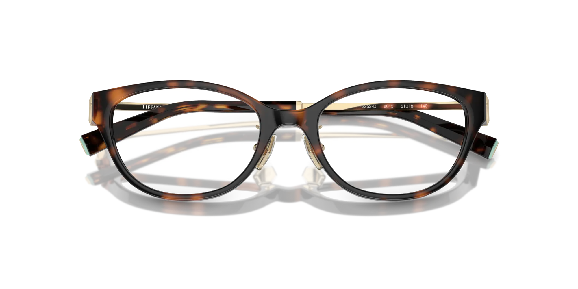 Tiffany TF2252D 8015 Montature da vista Iniettato Tartaruga Rotonda Normale - immagine 2