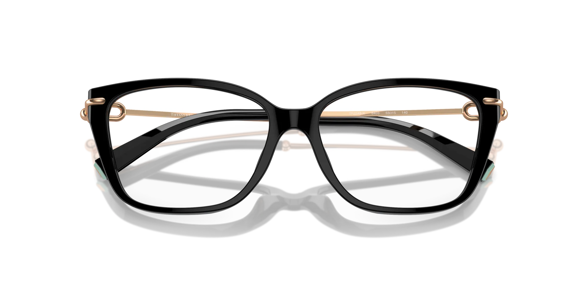 Tiffany TF2248K 8403 Montature da vista Acetato Nero Pillow Normale - immagine 2