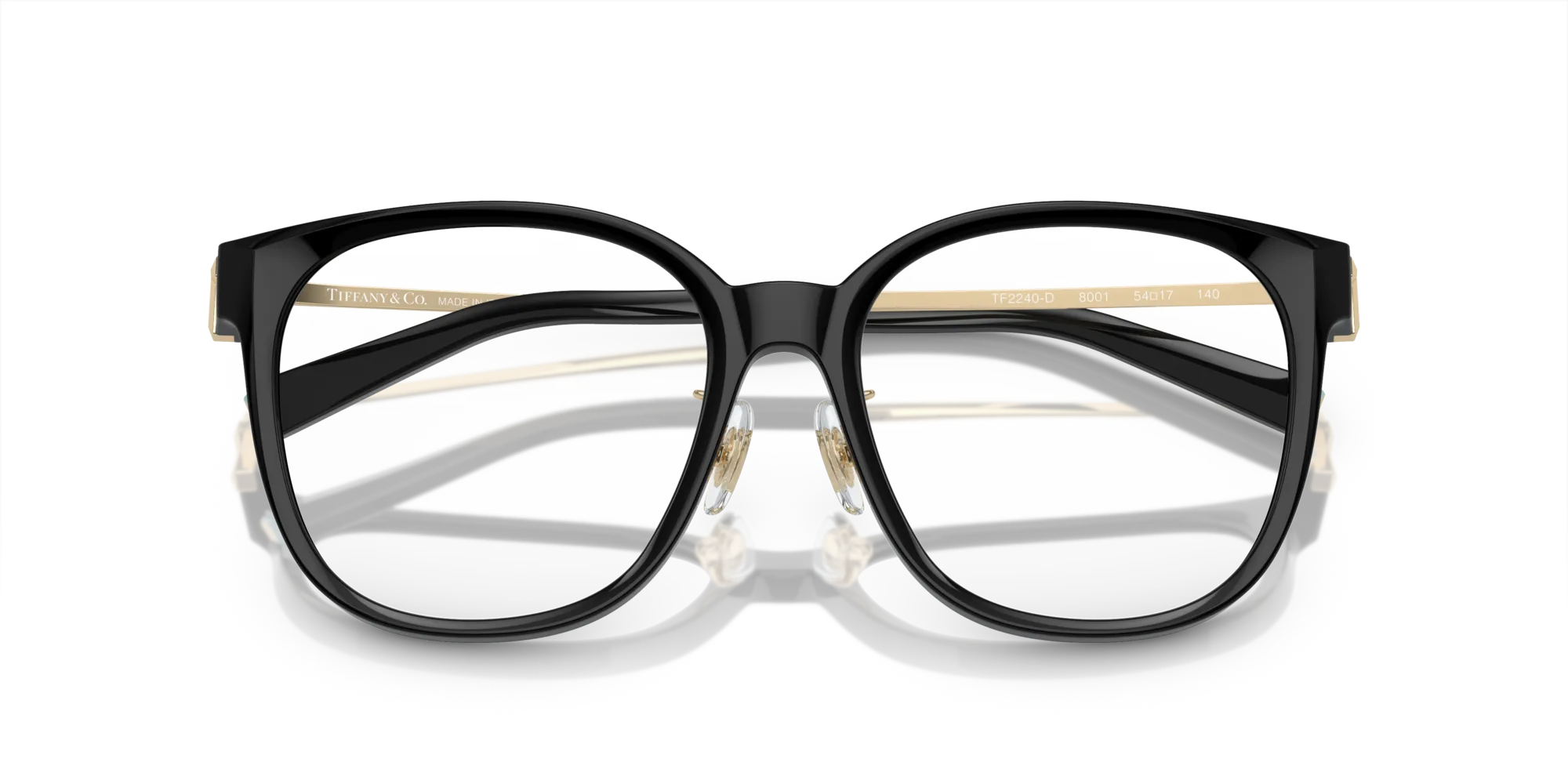 Tiffany TF2240D 8001 Montature da vista Iniettato Nero Trasparente Squadrata Normale - immagine 2