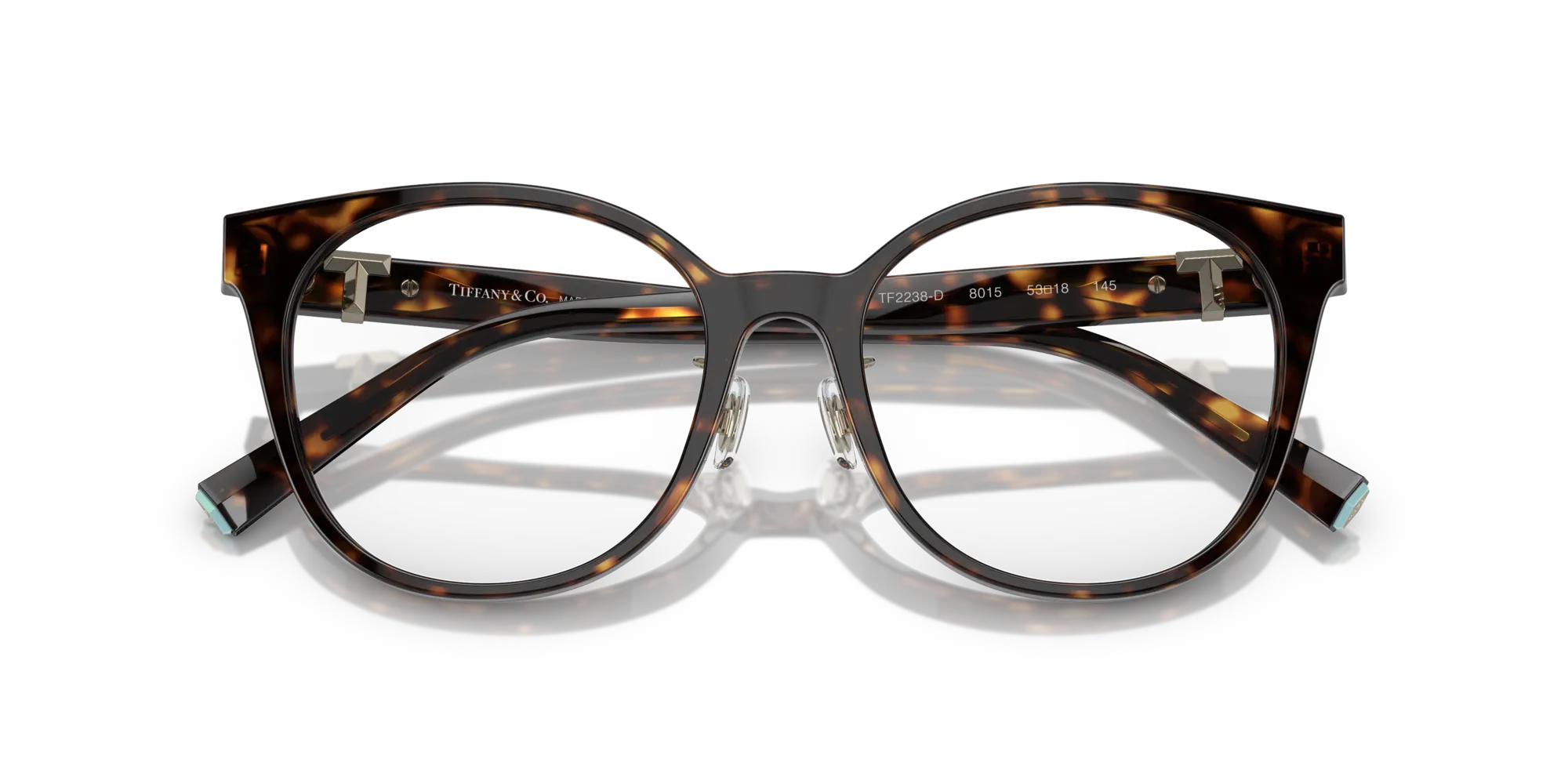 Tiffany TF2238D 8015 Montature da vista Acetato Tartaruga Pantos Normale - immagine 2