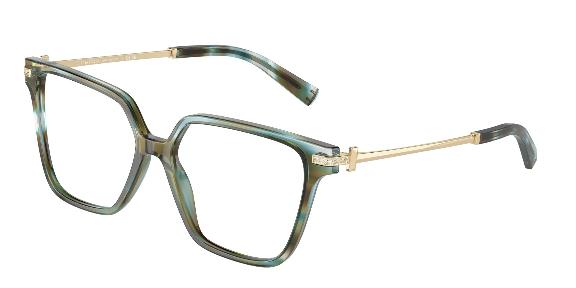 Tiffany TF2234B 8124 Montature da vista Acetato Blu Trasparente Squadrata Normale - immagine 1