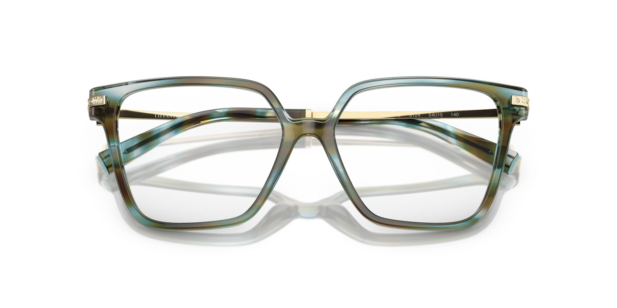 Tiffany TF2234B 8124 Montature da vista Acetato Blu Trasparente Squadrata Normale - immagine 2