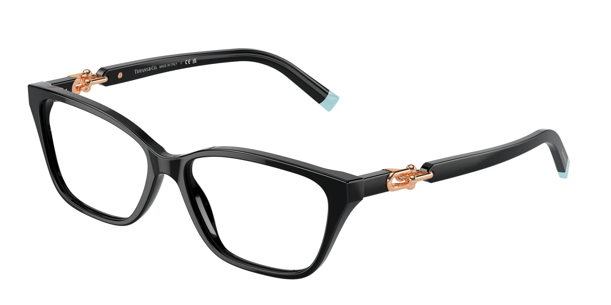 Tiffany TF2229 8420 Montature da vista Acetato Nero Trasparente Squadrata Normale - immagine 1