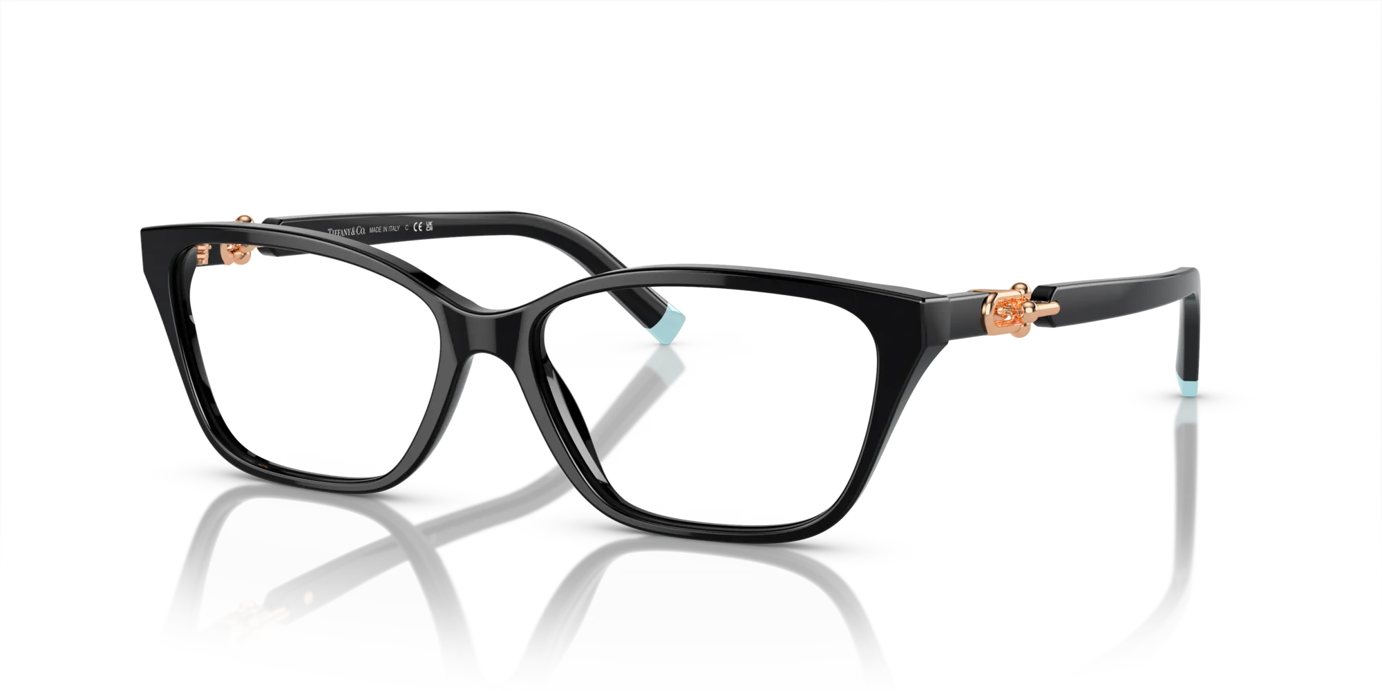 Tiffany TF2229 8420 Montature da vista Acetato Nero Trasparente Squadrata Normale - immagine 4