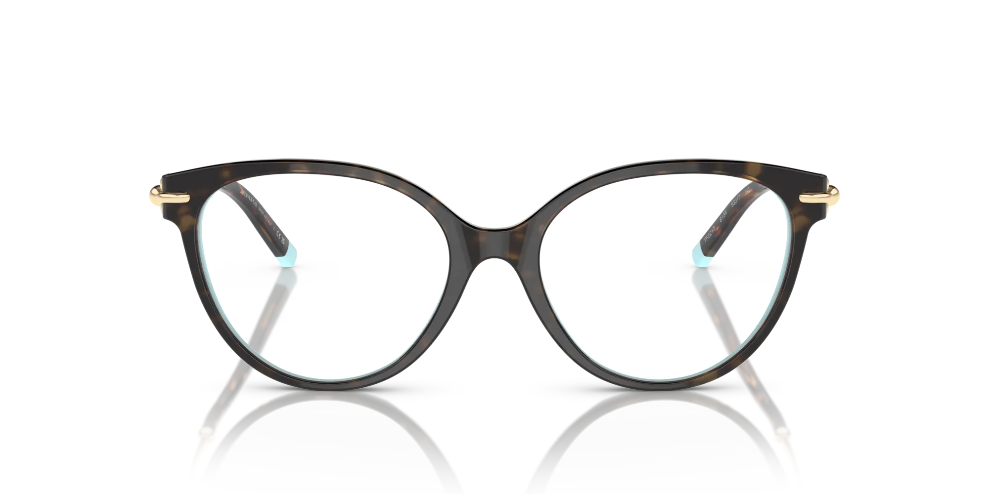 Tiffany TF2217 8134 Montature da vista Acetato Marrone Trasparente Cat Eye Normale - immagine 3