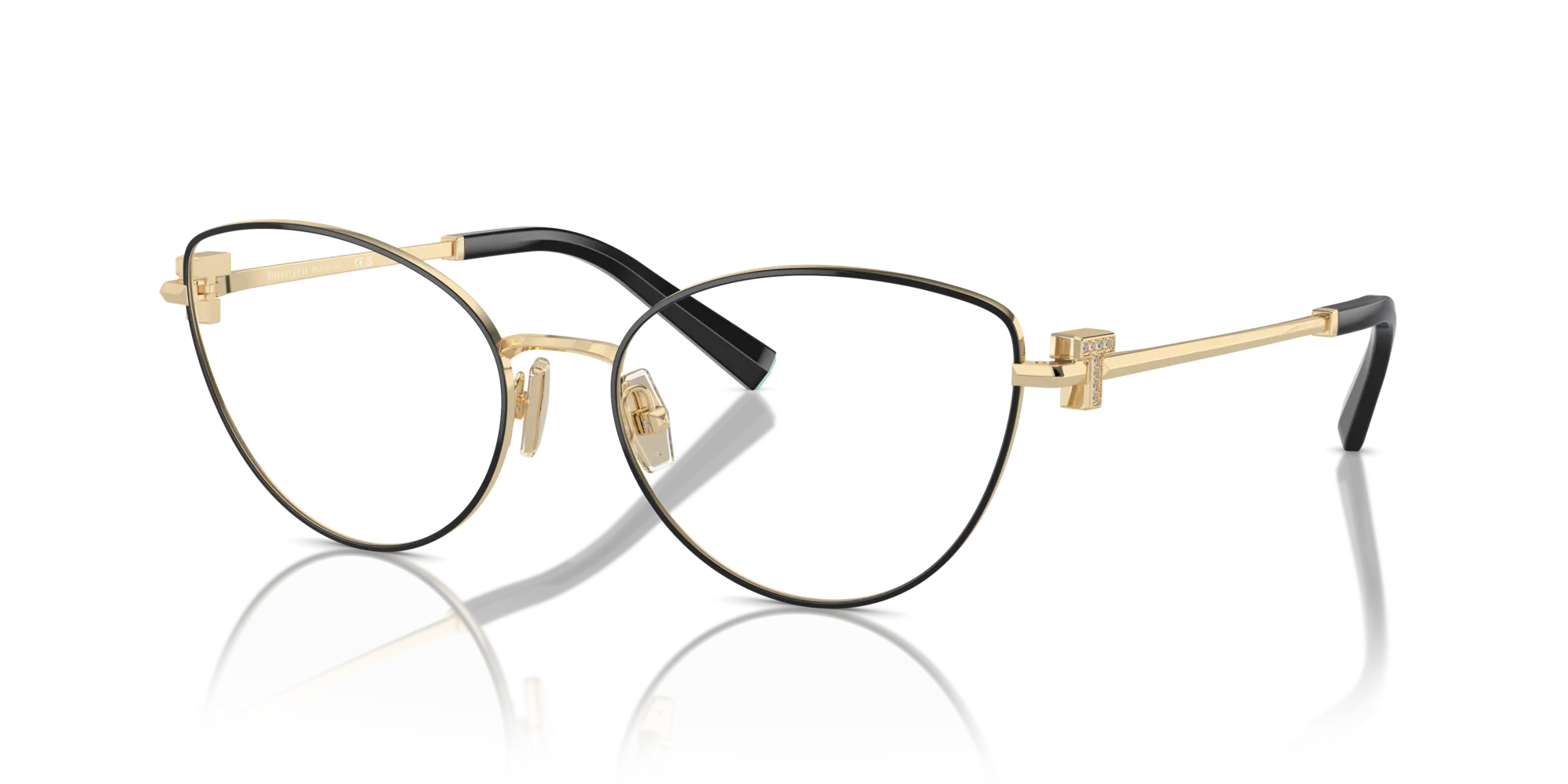 Tiffany TF1159B 6164 Montature da vista Acciaio Nero Trasparente Cat Eye Normale - immagine 4