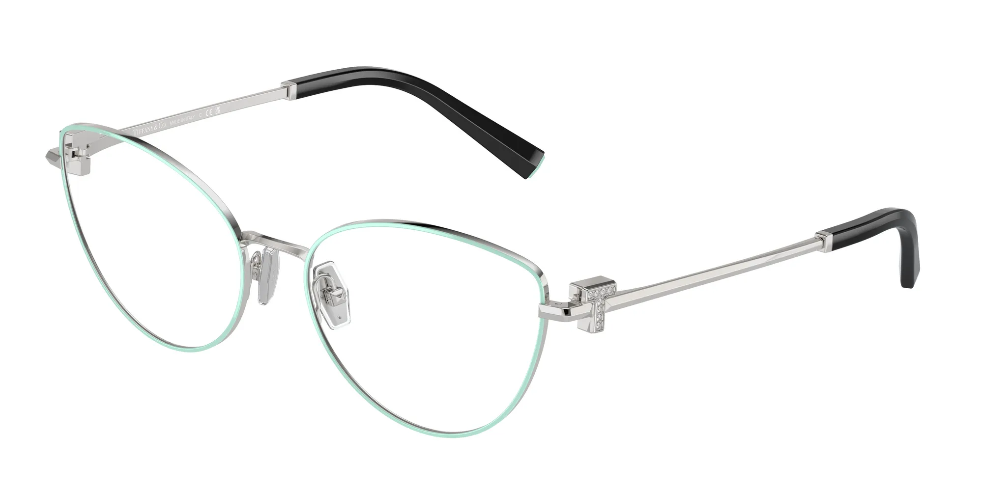 Tiffany TF1159B 6151 Montature da vista Acciaio Blu Trasparente Cat Eye Normale - immagine 1