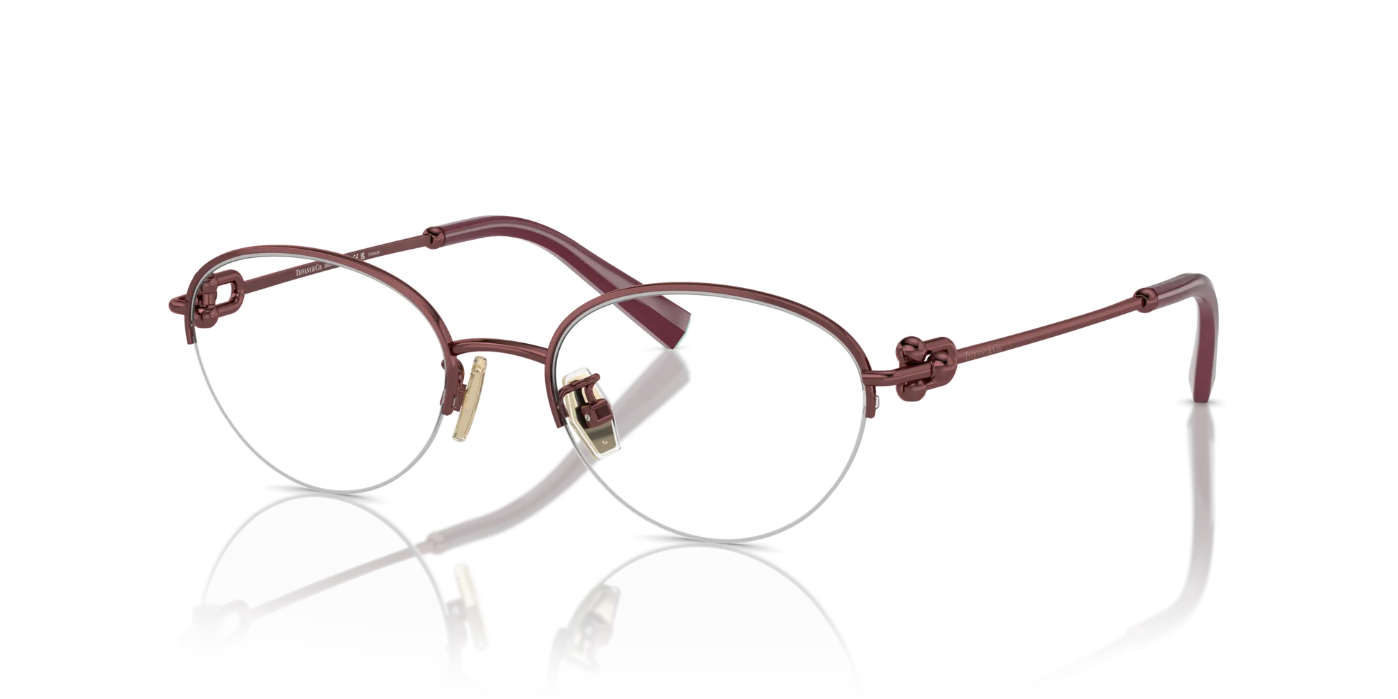 Tiffany TF1158TD 6015 Montature da vista Titanio Rosso Rotonda Normale - immagine 4