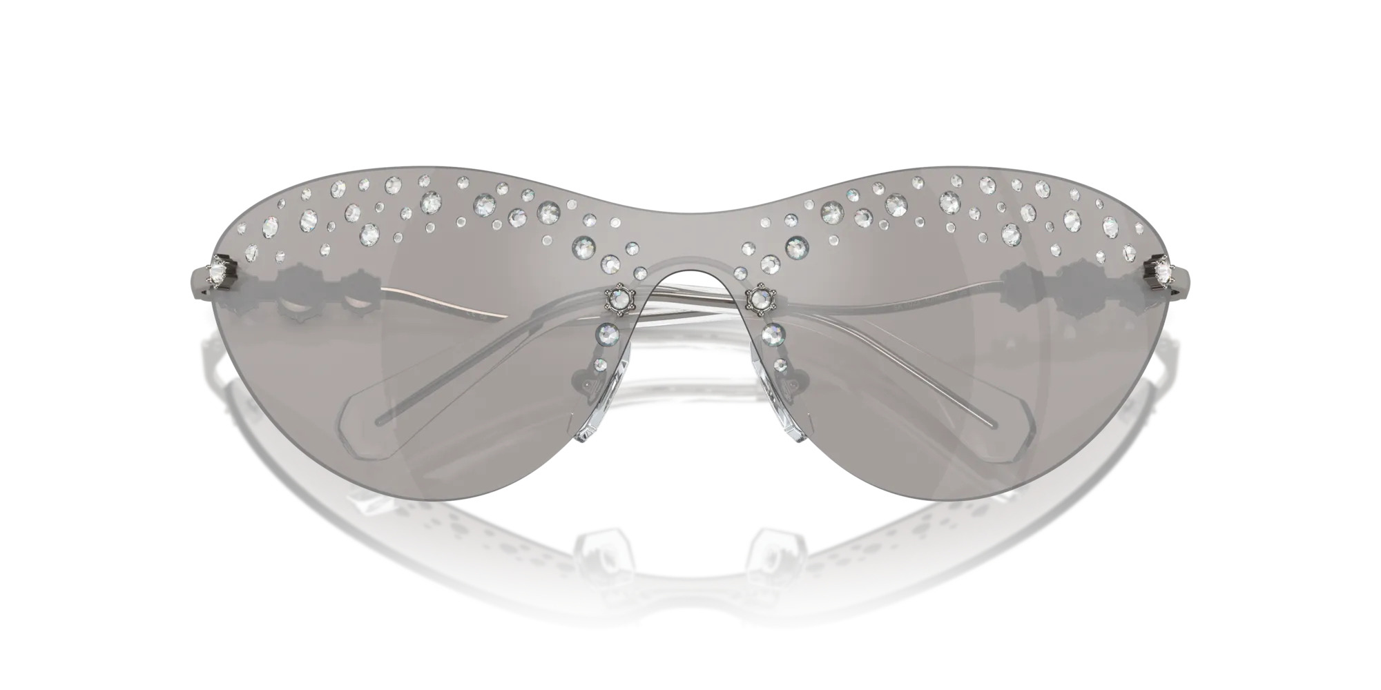 Swarovski SK7023 40096G Occhiali da sole Metallo Grigio Grigio Geometrica Specchiate - immagine 2