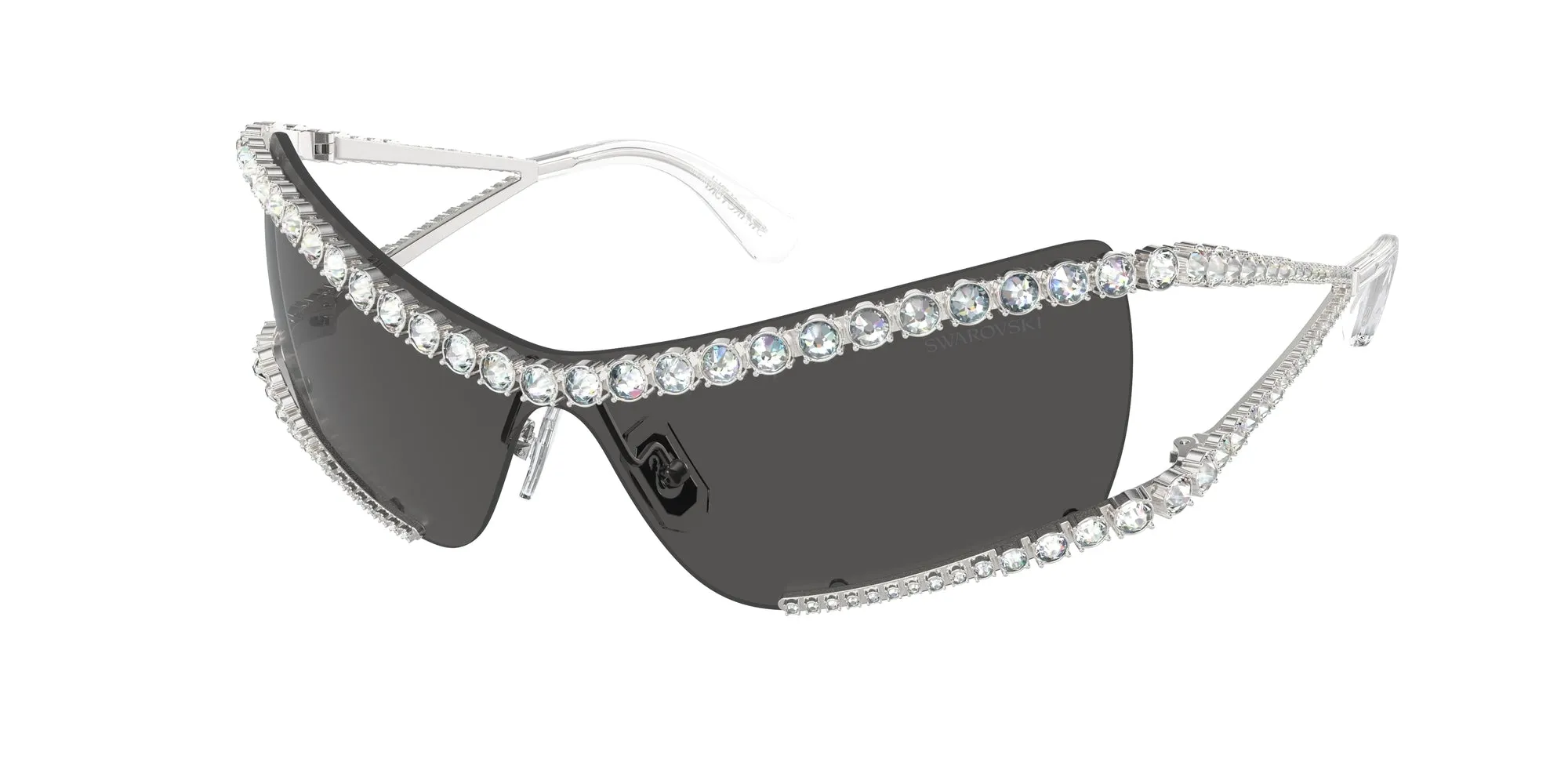 Swarovski SK7022 400187 Occhiali da sole Metallo Argento Grigio Geometrica Normale - immagine 1