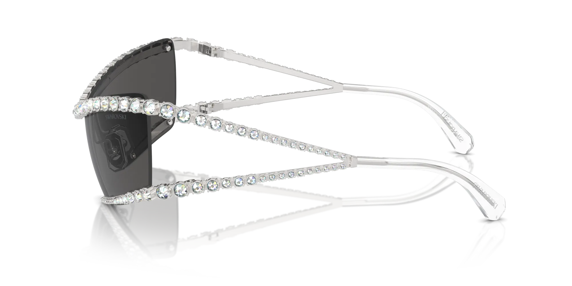 Swarovski SK7022 400187 Occhiali da sole Metallo Argento Grigio Geometrica Normale - immagine 4