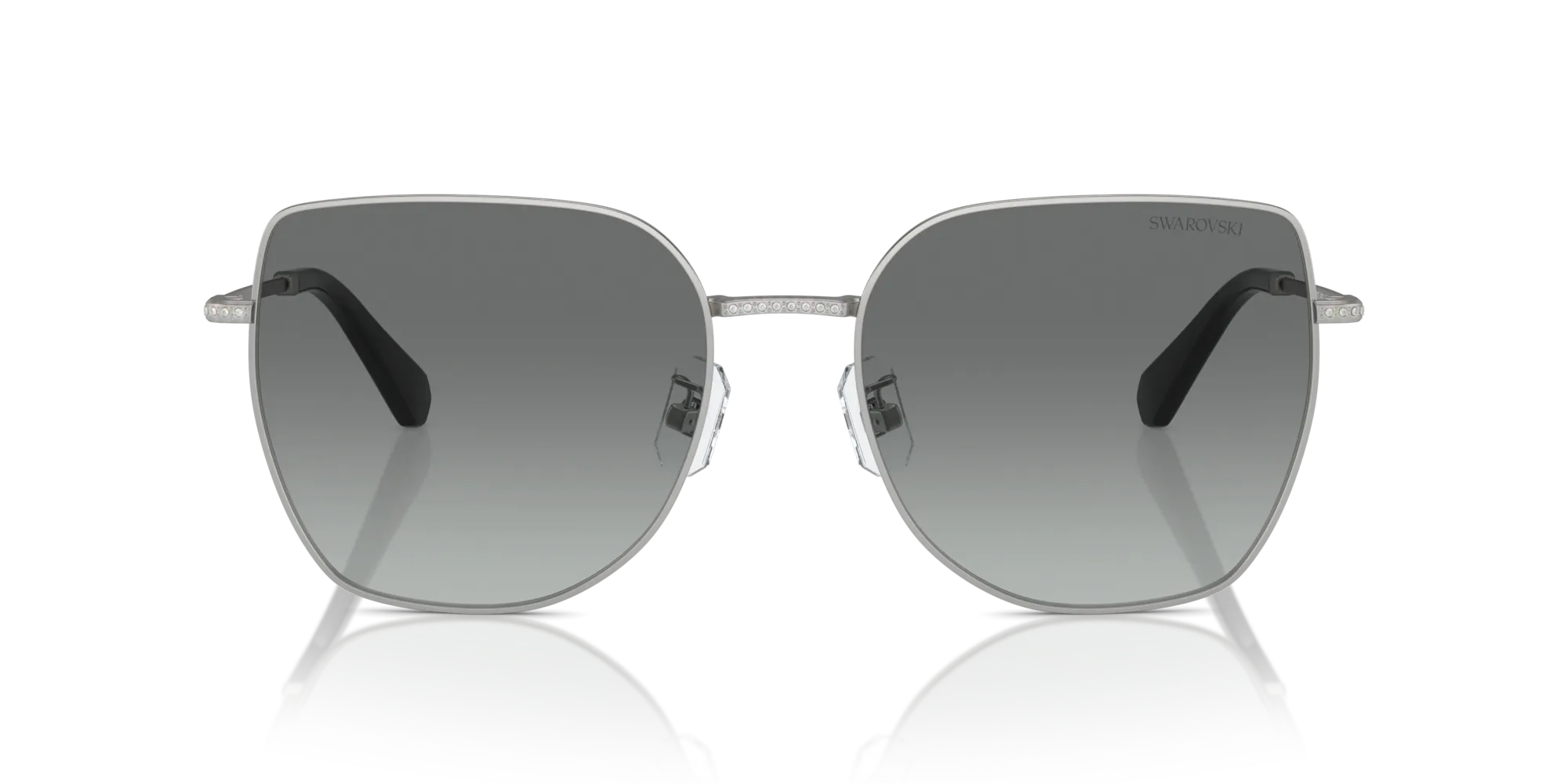 Swarovski SK7021D 400111 Occhiali da sole Metallo Argento Grigio Geometrica Normale Sfumato - immagine 3