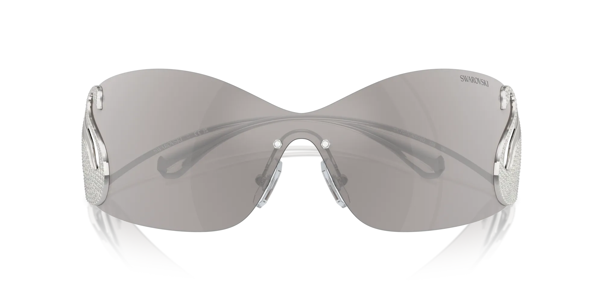 Swarovski SK7020 40016G Occhiali da sole Metallo Argento Grigio Geometrica Specchiate Specchiato - immagine 2