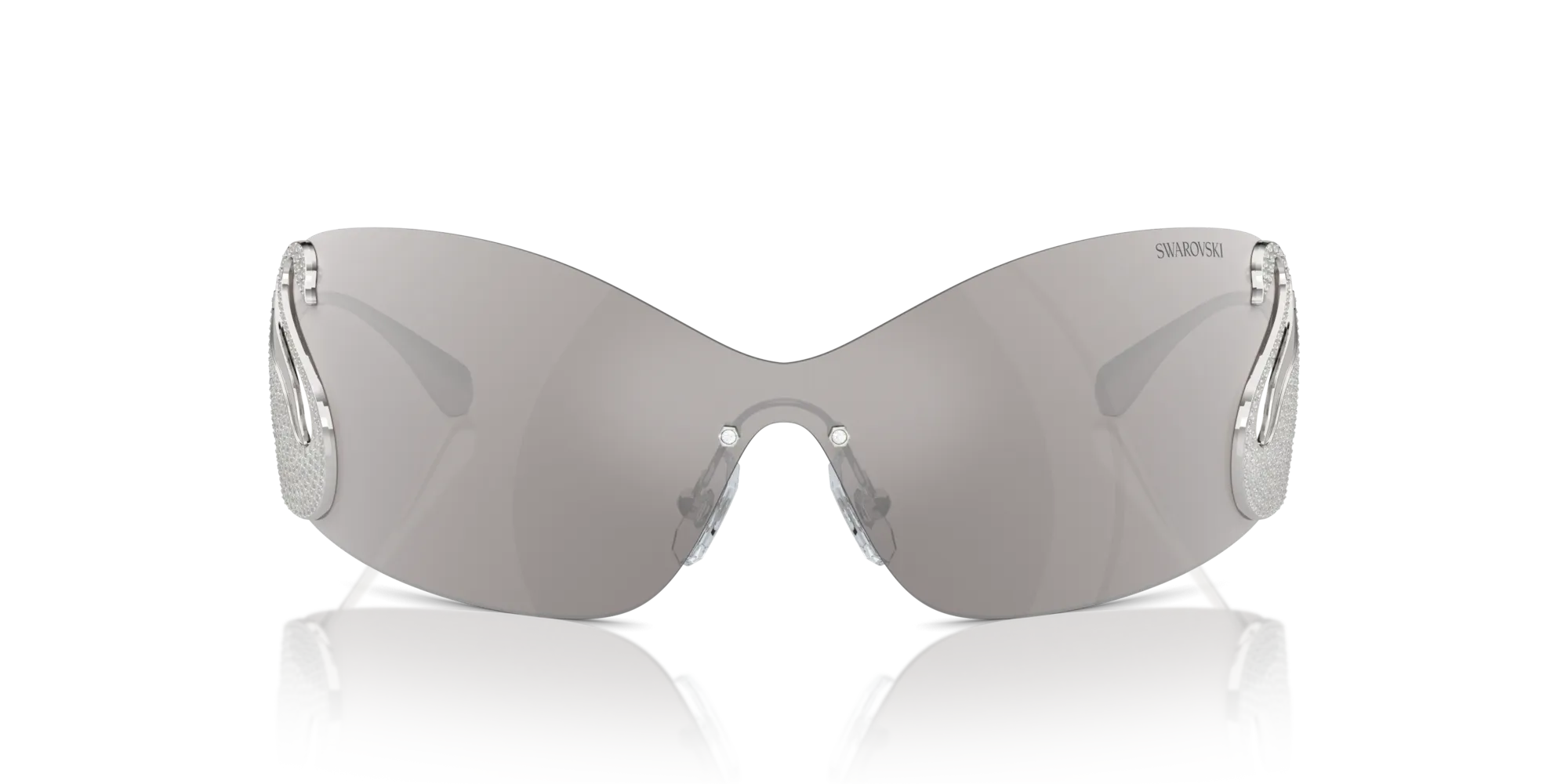 Swarovski SK7020 40016G Occhiali da sole Metallo Argento Grigio Geometrica Specchiate Specchiato - immagine 3