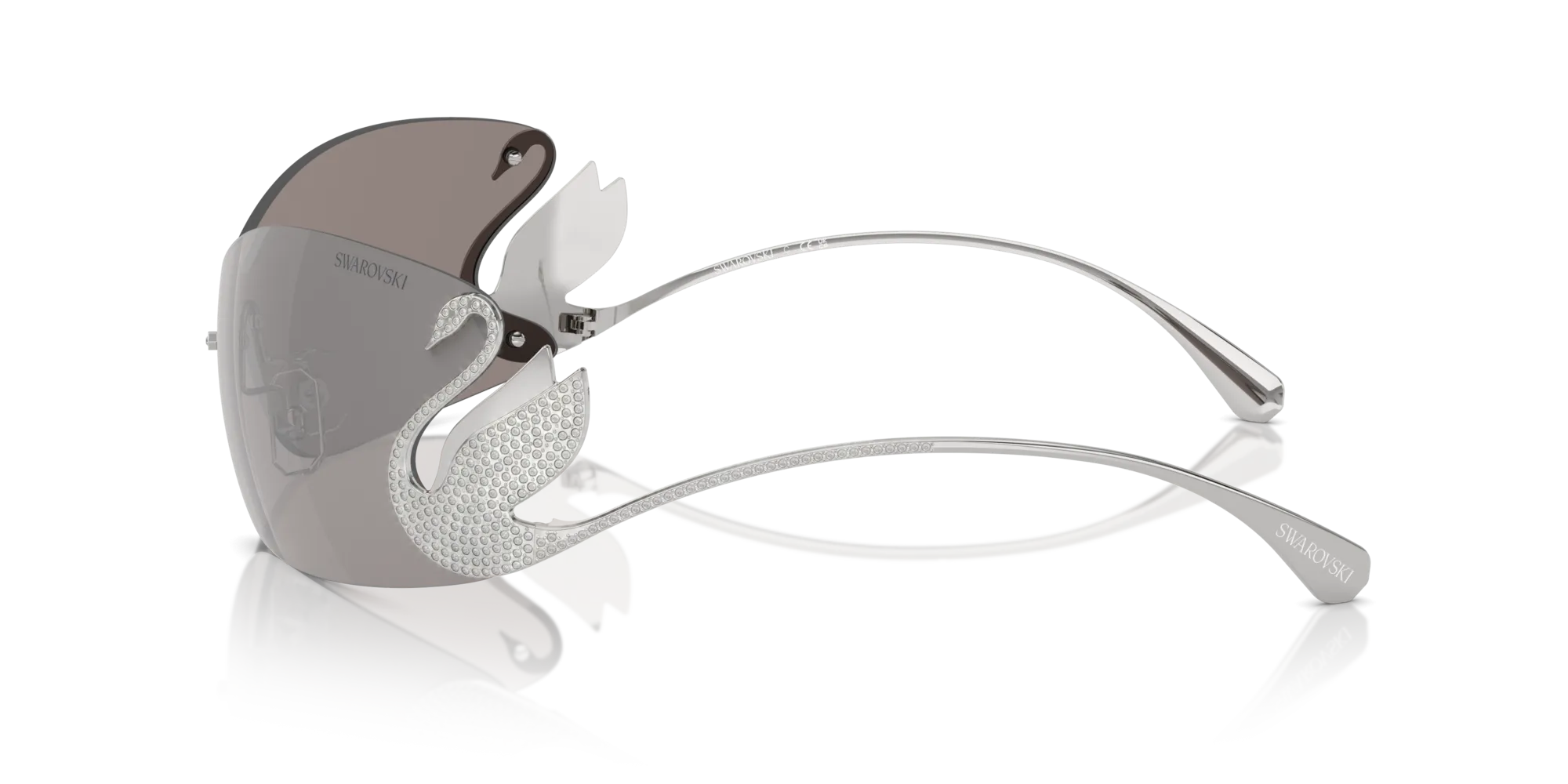 Swarovski SK7020 40016G Occhiali da sole Metallo Argento Grigio Geometrica Specchiate Specchiato - immagine 4