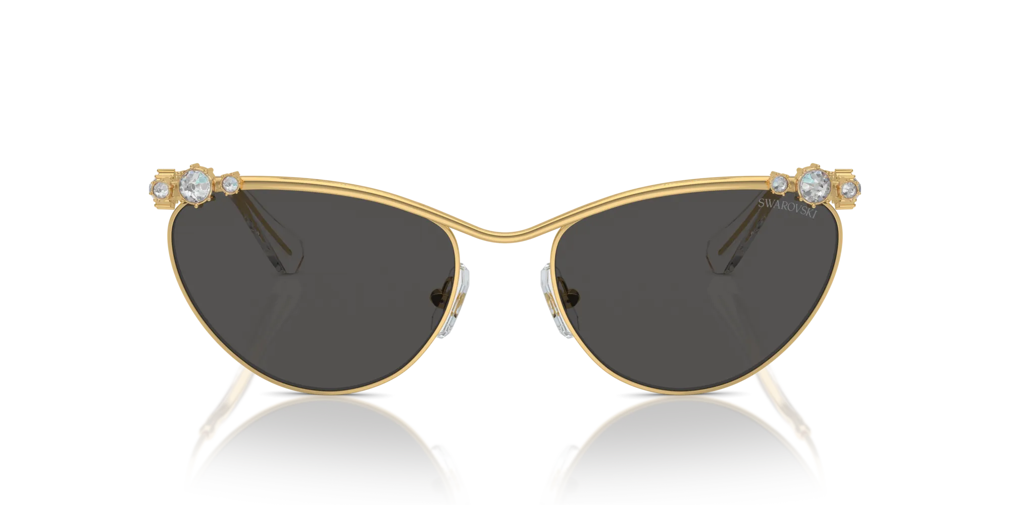 Swarovski SK7017 400487 Occhiali da sole Metallo Oro Grigio Cat Eye Normale - immagine 3