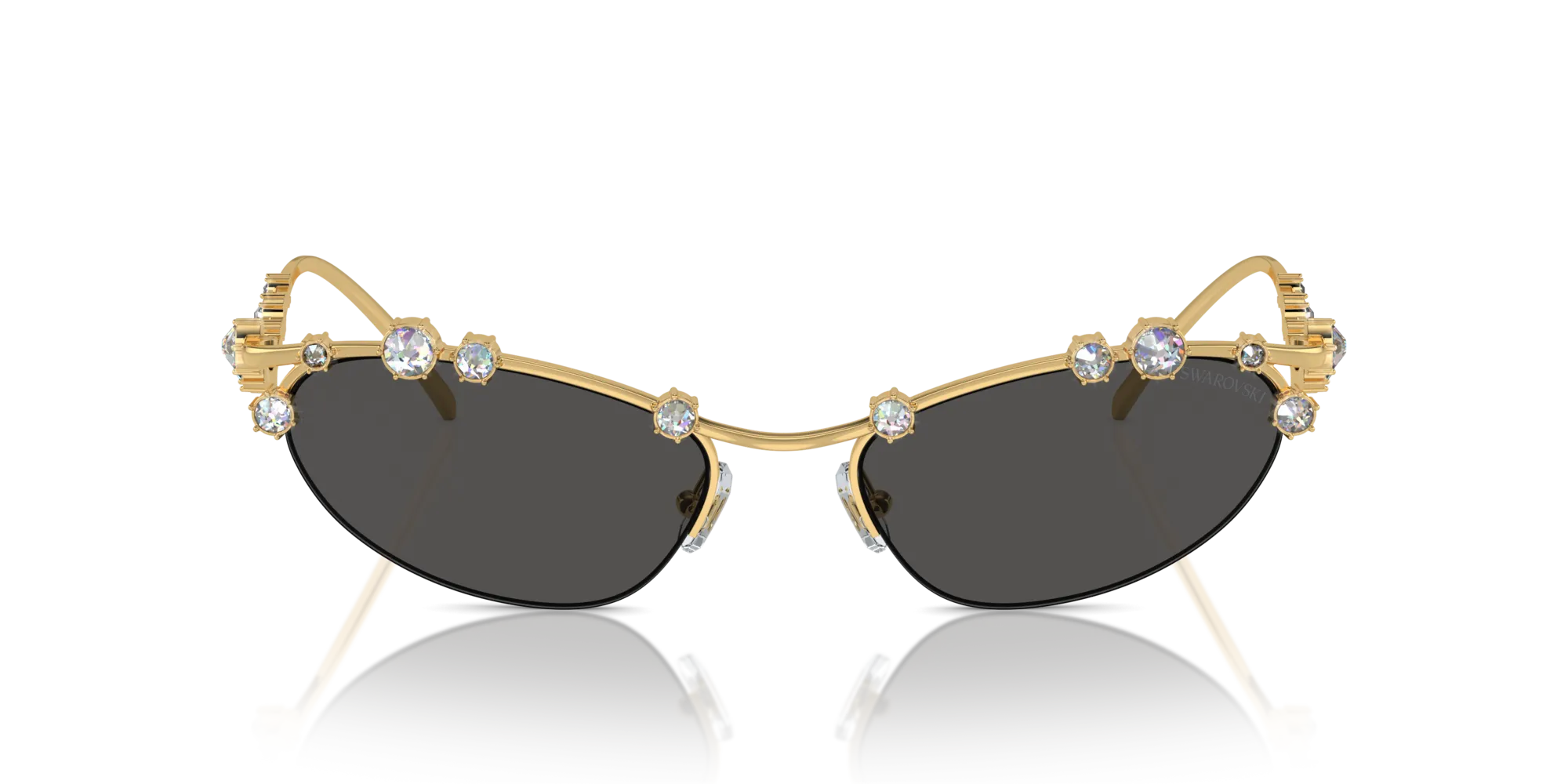 Swarovski SK7016 400487 Occhiali da sole Metallo Oro Grigio Rotonda Normale - immagine 3