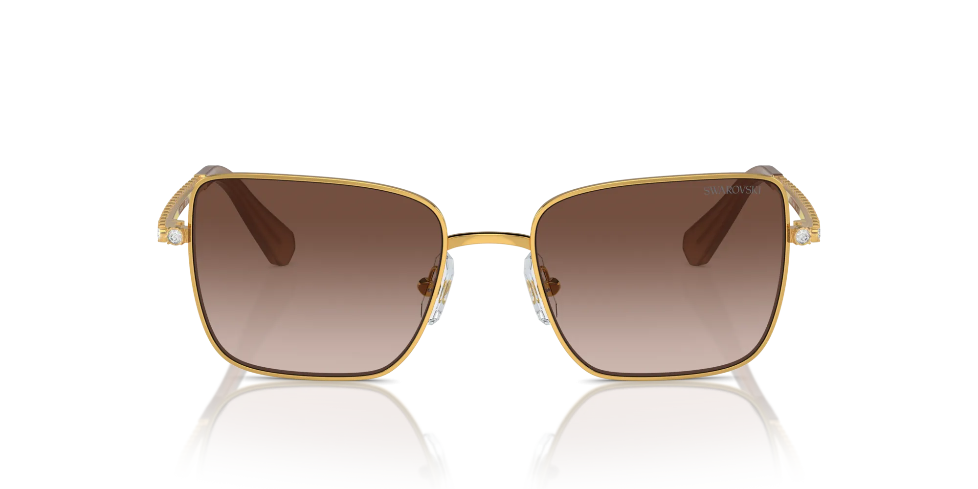 Swarovski SK7015 400713 Occhiali da sole Metallo Giallo Marrone Rotonda Normale Sfumato - immagine 3
