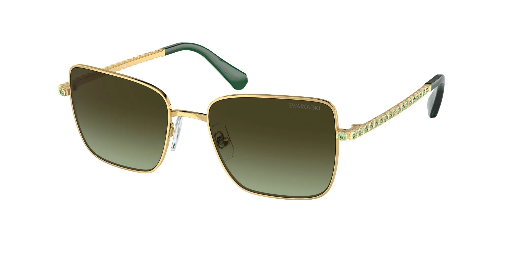 Swarovski SK7015 4004E8 Occhiali da sole Metallo Oro Marrone Rotonda Normale Sfumato - immagine 1