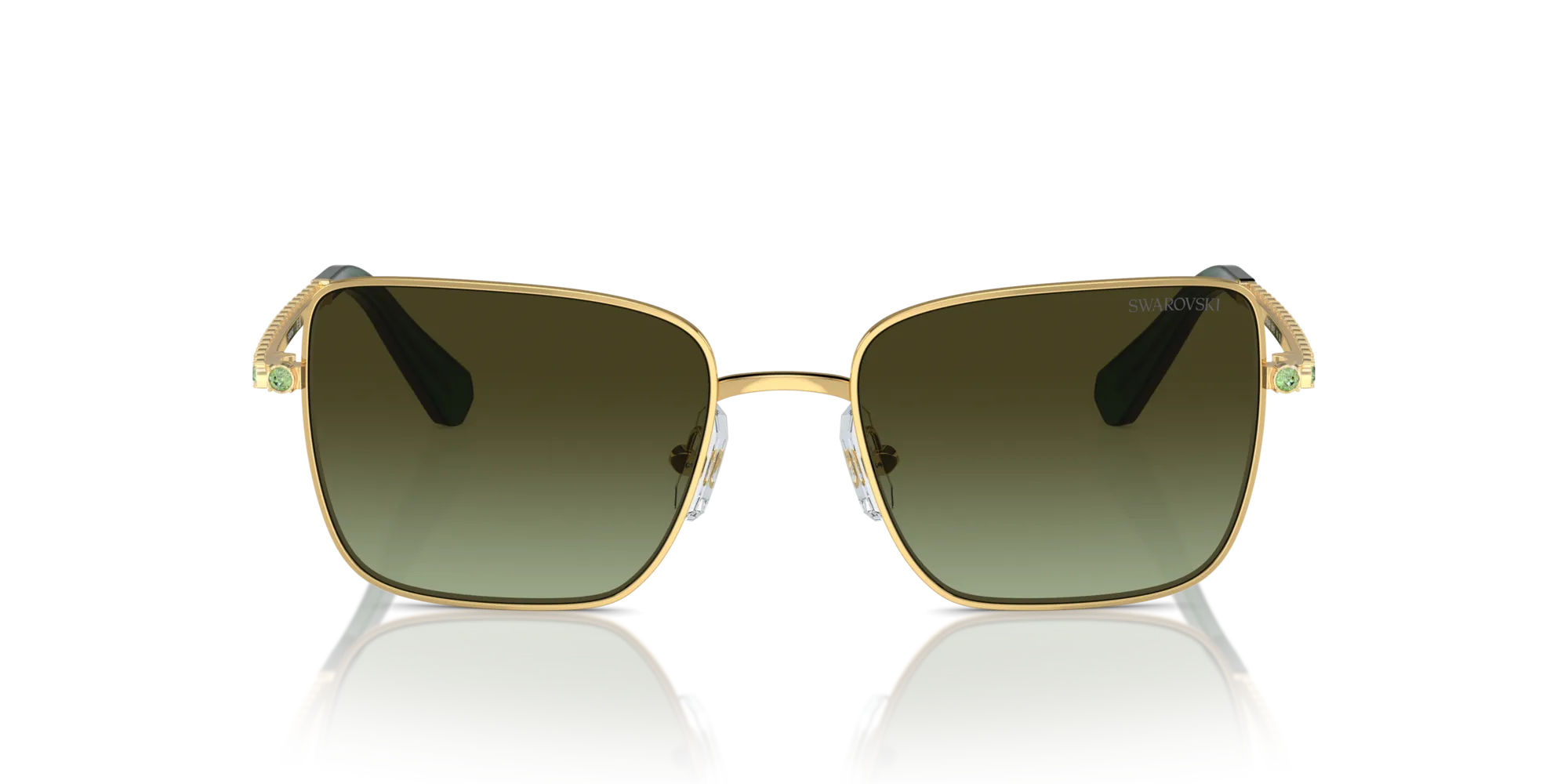 Swarovski SK7015 4004E8 Occhiali da sole Metallo Oro Marrone Rotonda Normale Sfumato - immagine 3
