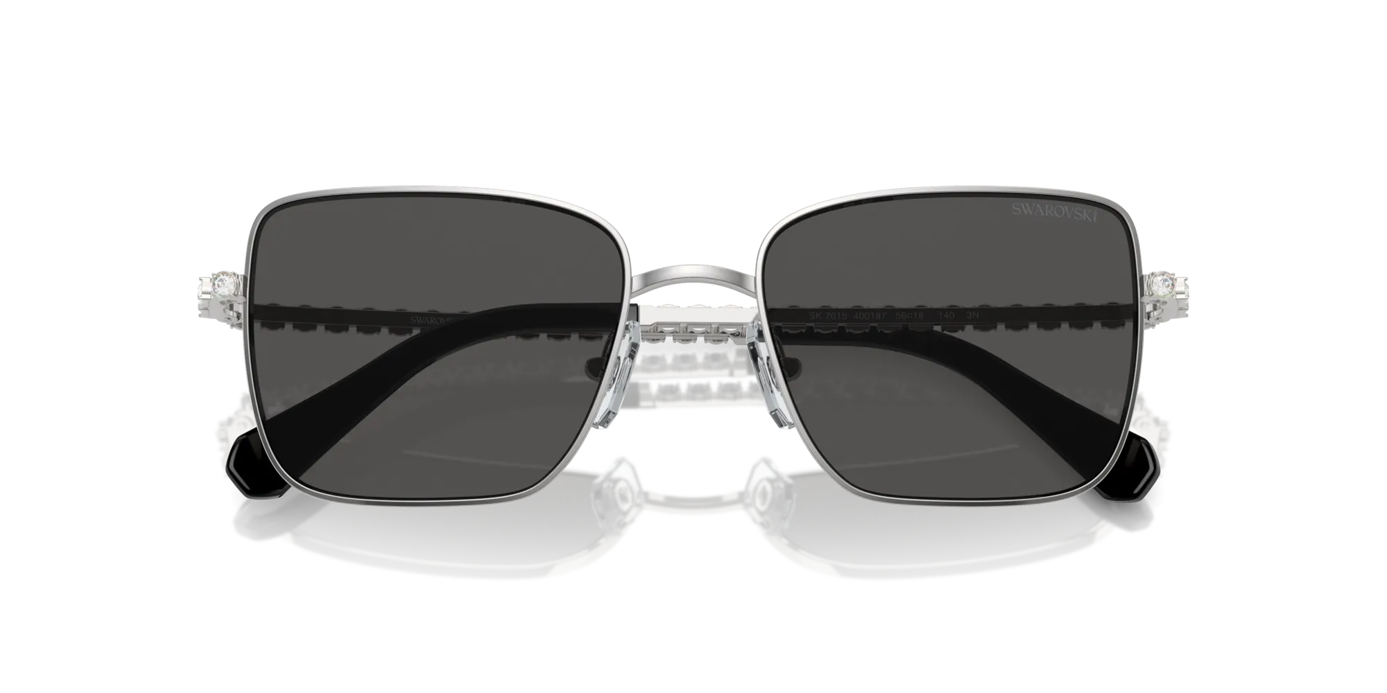 Swarovski SK7015 400187 Occhiali da sole Metallo Argento Grigio Rotonda Normale - immagine 2