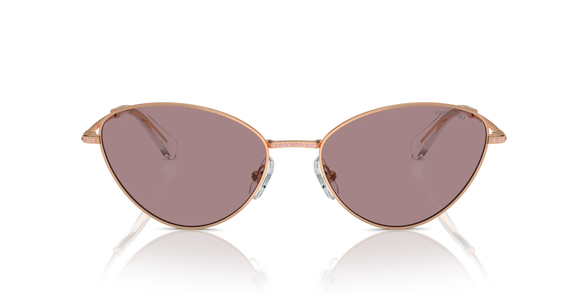 Swarovski SK7014 40147N Occhiali da sole Metallo Oro Marrone Cat Eye Normale - immagine 3