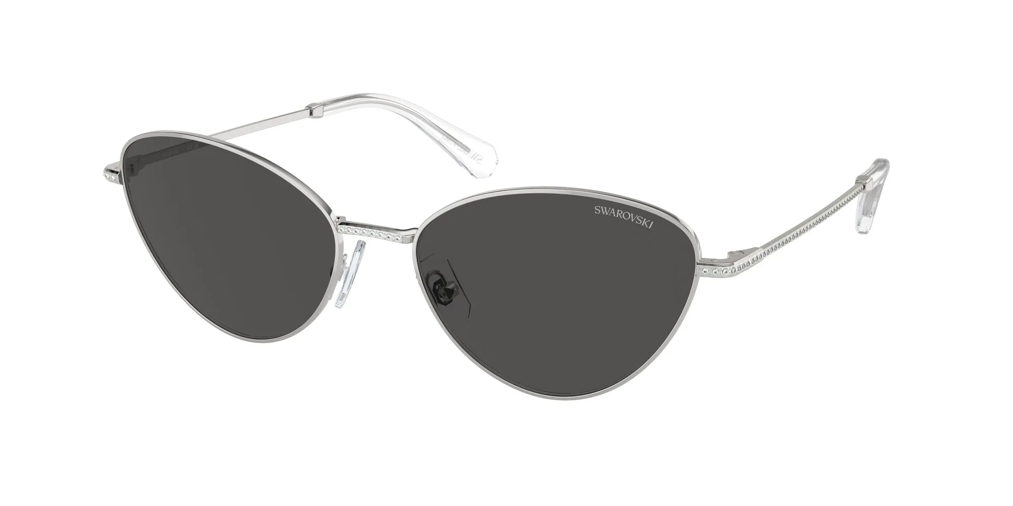 Swarovski SK7014 400187 Occhiali da sole Metallo Argento Grigio Cat Eye Normale - immagine 1