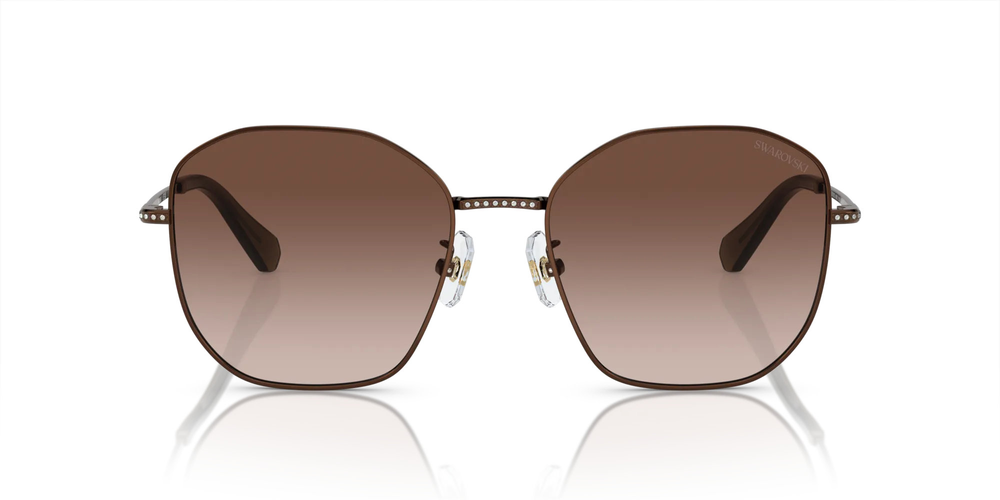 Swarovski SK7012D 400213 Occhiali da sole Metallo Marrone Marrone Geometrica Normale Sfumato - immagine 3