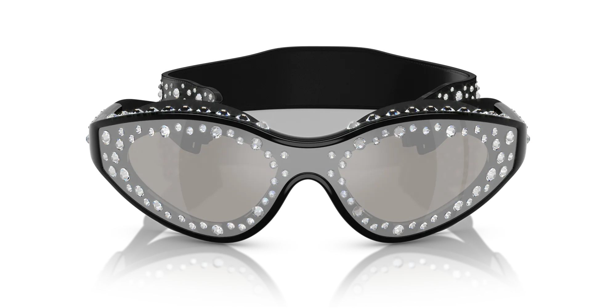 Swarovski SK6024 10016G Occhiali da sole Iniettato Nero Grigio Geometrica Specchiate Specchiato - immagine 3