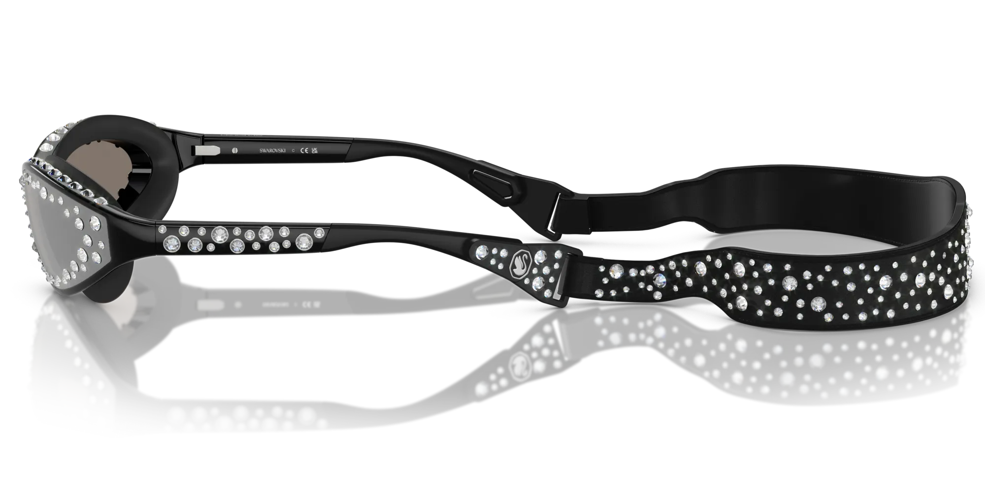 Swarovski SK6024 10016G Occhiali da sole Iniettato Nero Grigio Geometrica Specchiate Specchiato - immagine 4