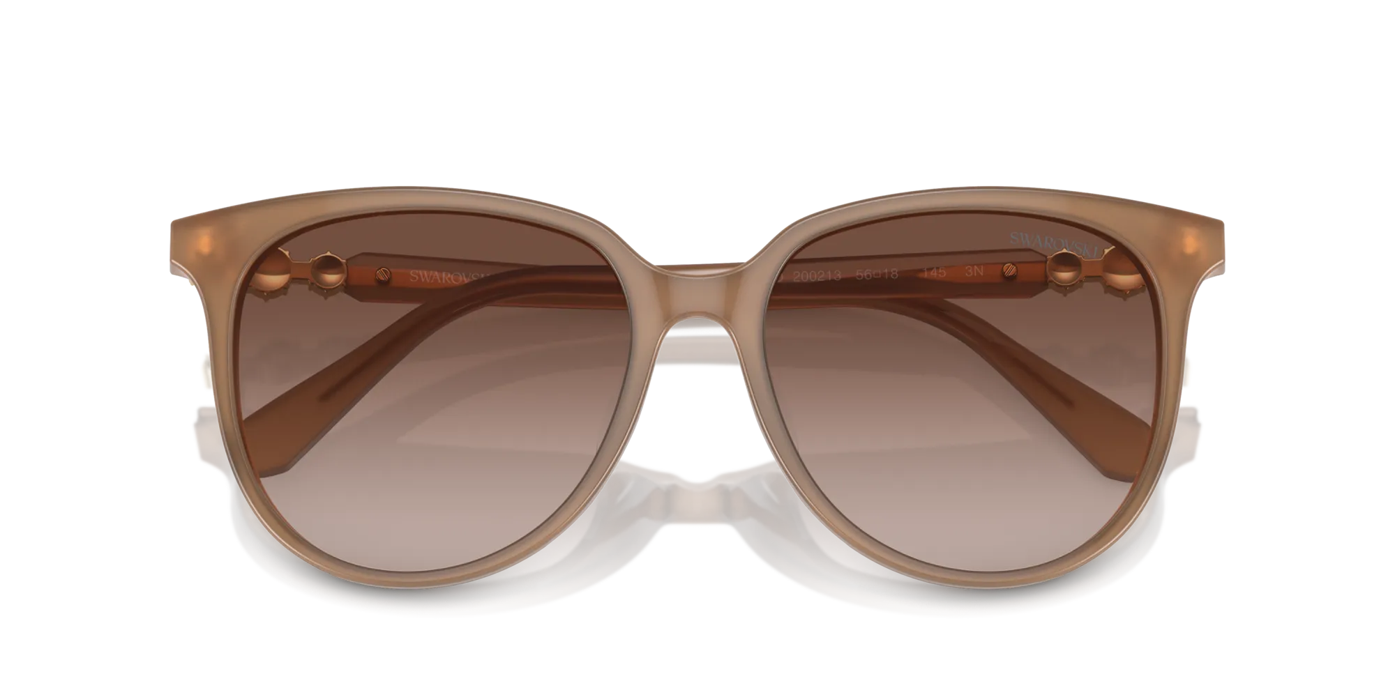 Swarovski SK6023D 200213 Occhiali da sole Acetato Marrone Marrone Geometrica Normale Sfumato - immagine 2