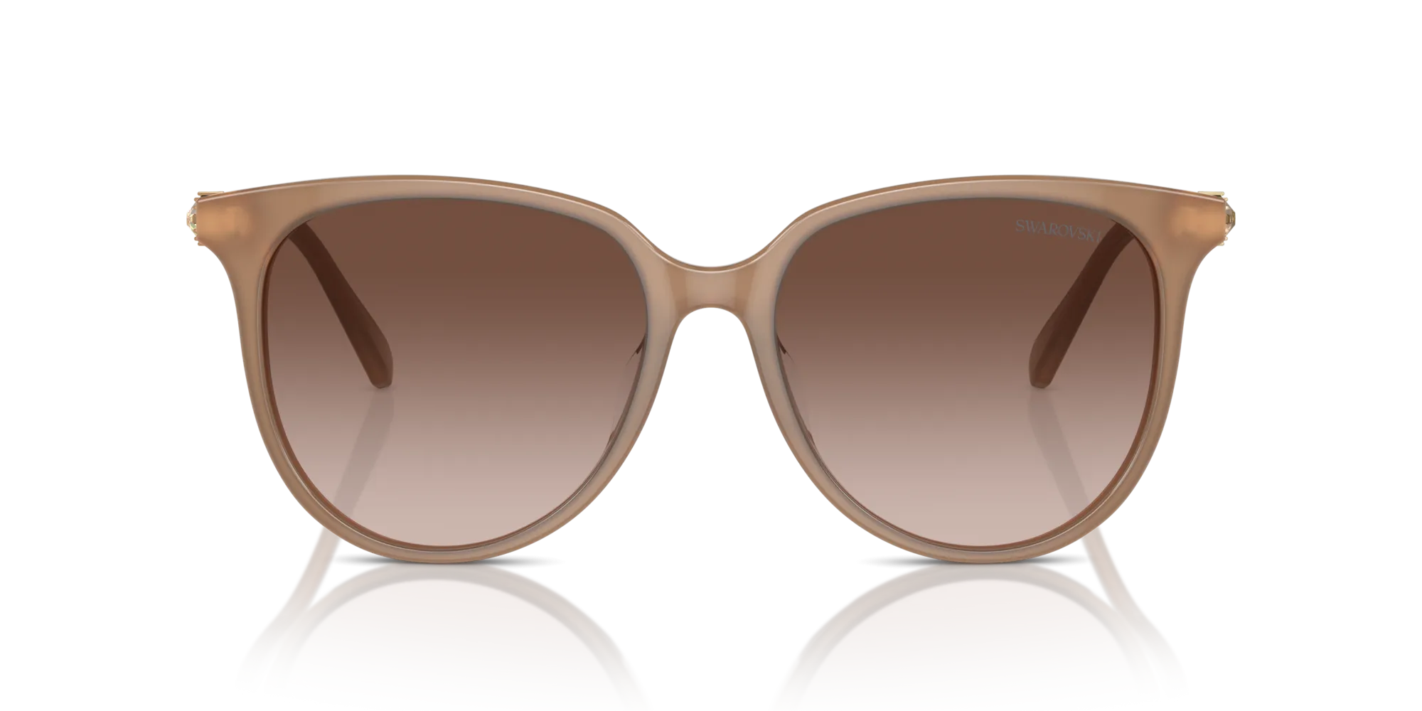 Swarovski SK6023D 200213 Occhiali da sole Acetato Marrone Marrone Geometrica Normale Sfumato - immagine 3