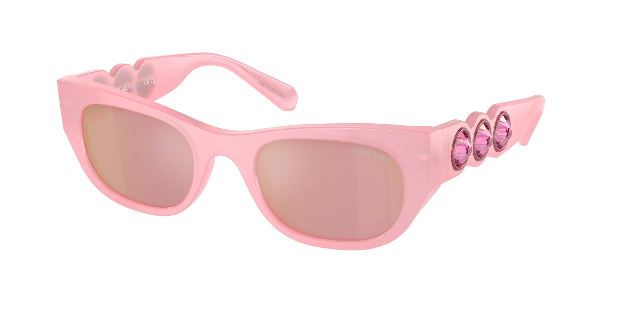 Swarovski SK6022 2001E4 Occhiali da sole Acetato Rosa Rosa Pillow Specchiate Specchiato - immagine 1