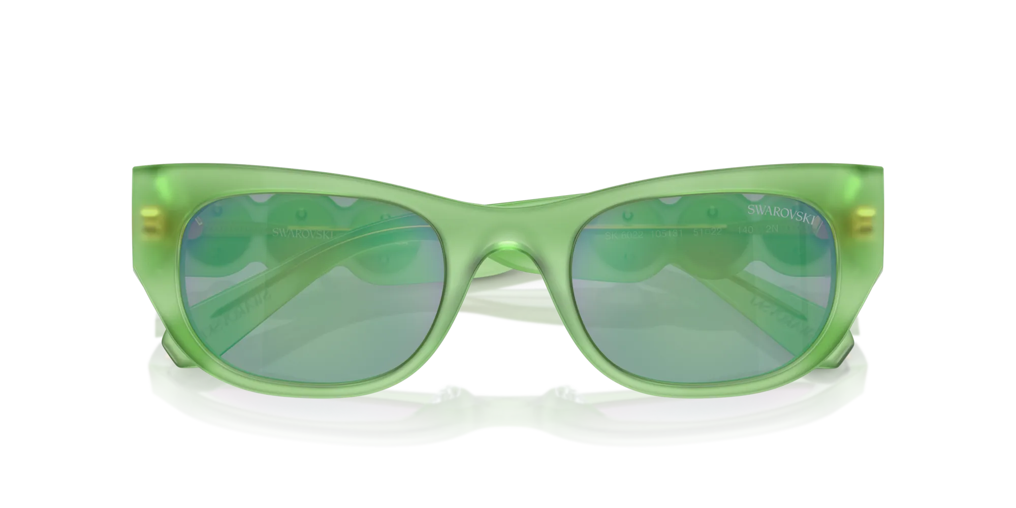 Swarovski SK6022 105131 Occhiali da sole Acetato Verde Blu Pillow Specchiate Specchiato - immagine 2