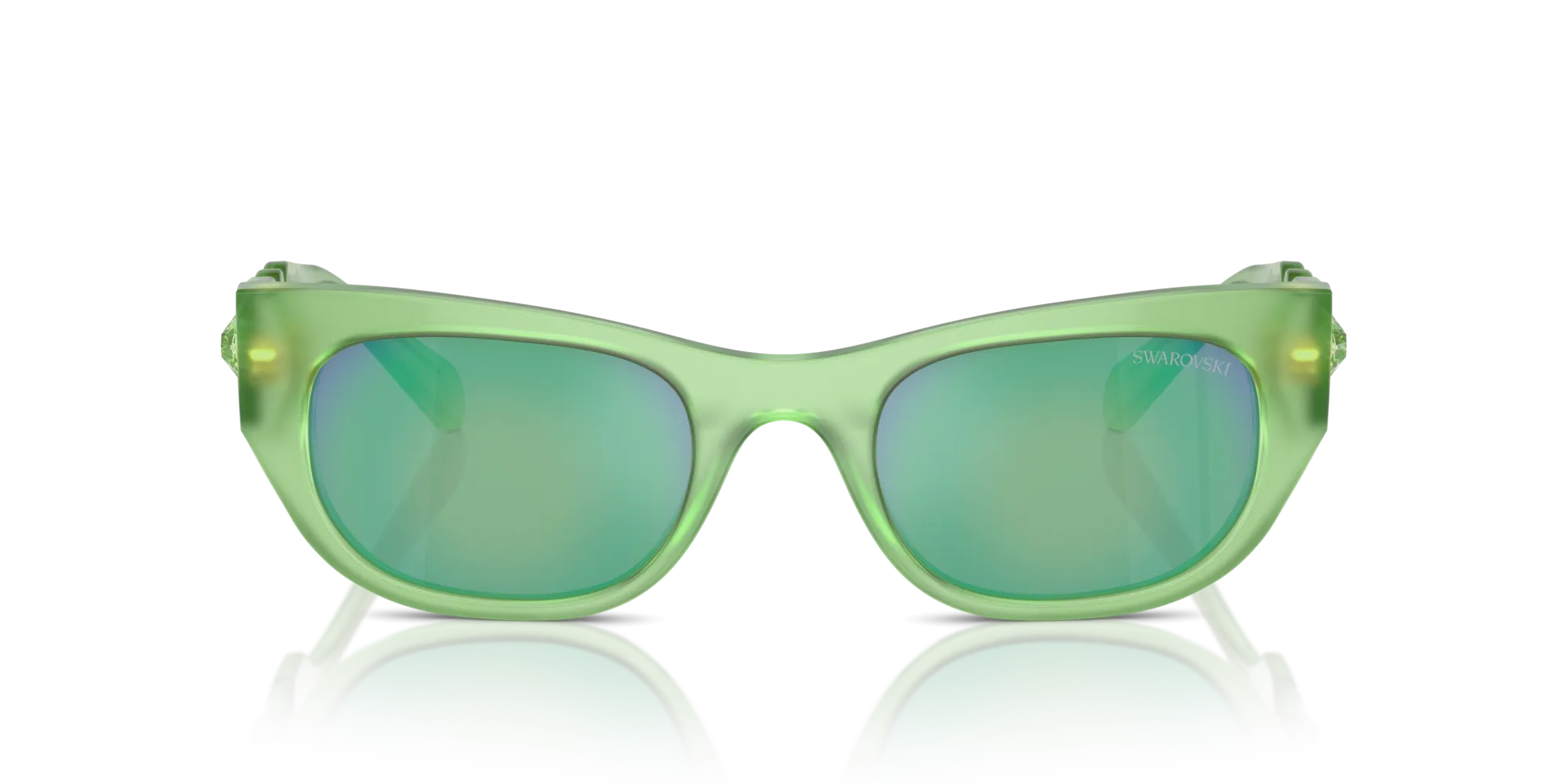 Swarovski SK6022 105131 Occhiali da sole Acetato Verde Blu Pillow Specchiate Specchiato - immagine 3