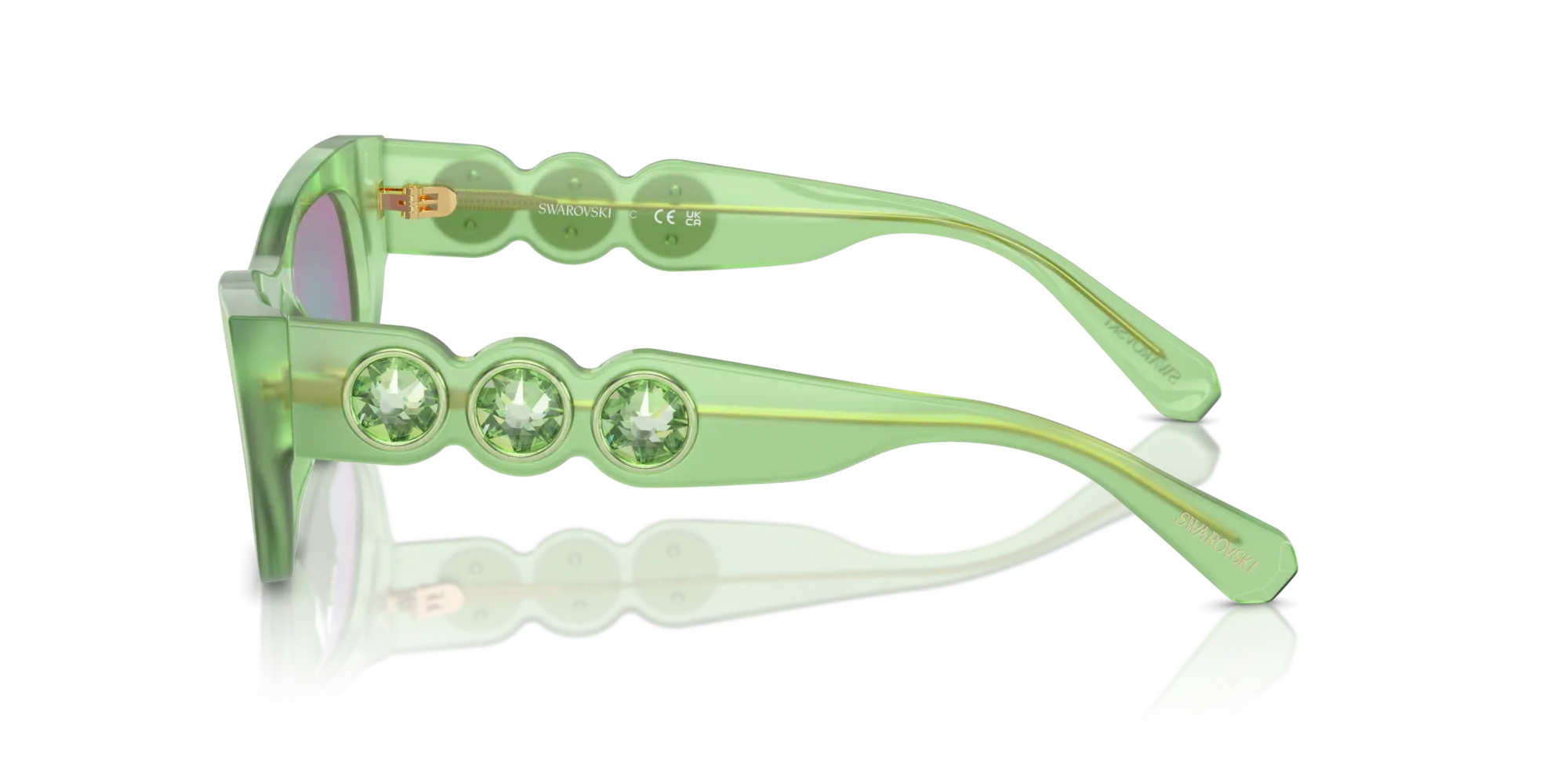 Swarovski SK6022 105131 Occhiali da sole Acetato Verde Blu Pillow Specchiate Specchiato - immagine 4