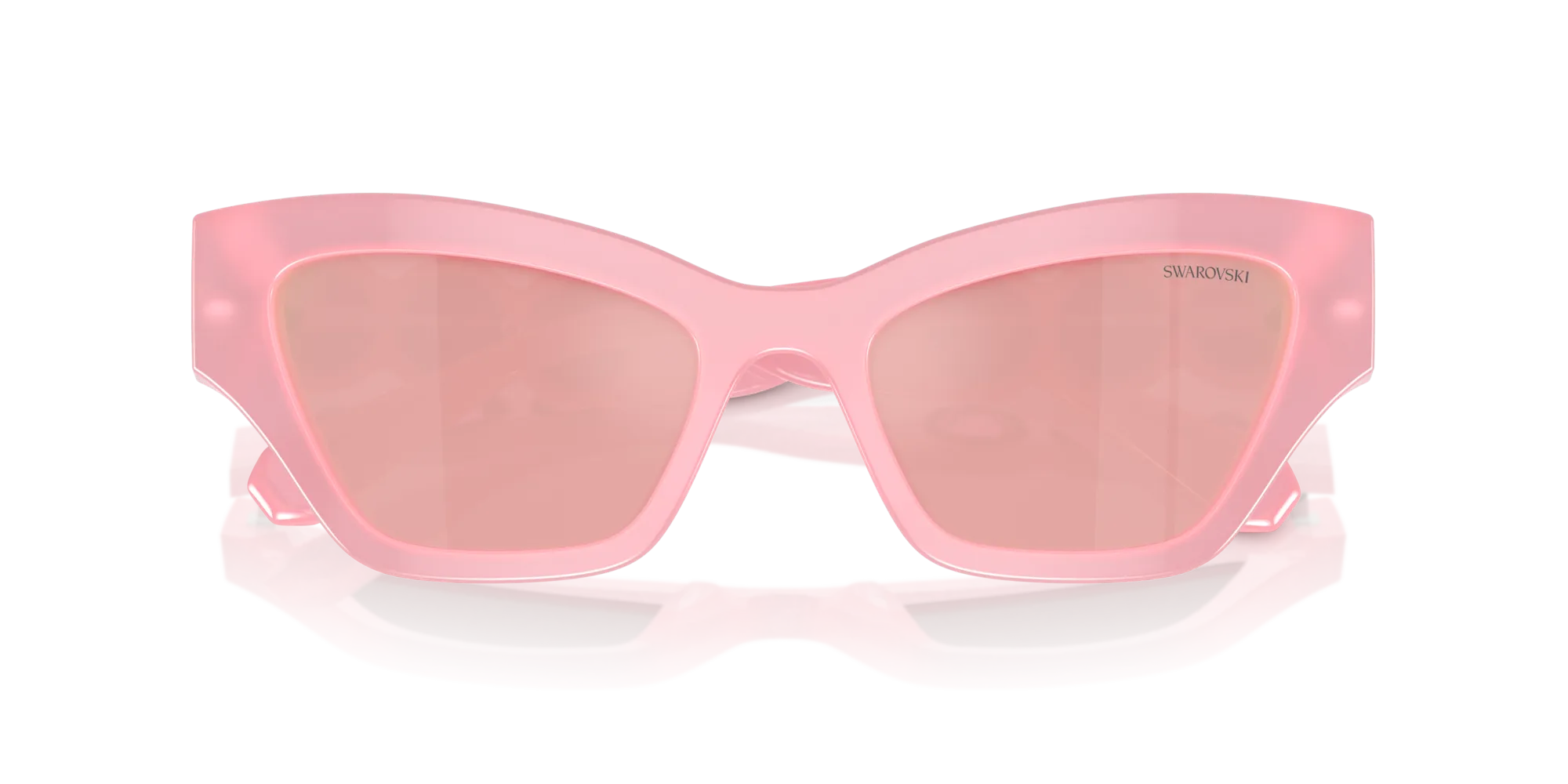 Swarovski SK6021 2001E4 Occhiali da sole Acetato Rosa Rosa Geometrica Specchiate Specchiato - immagine 2