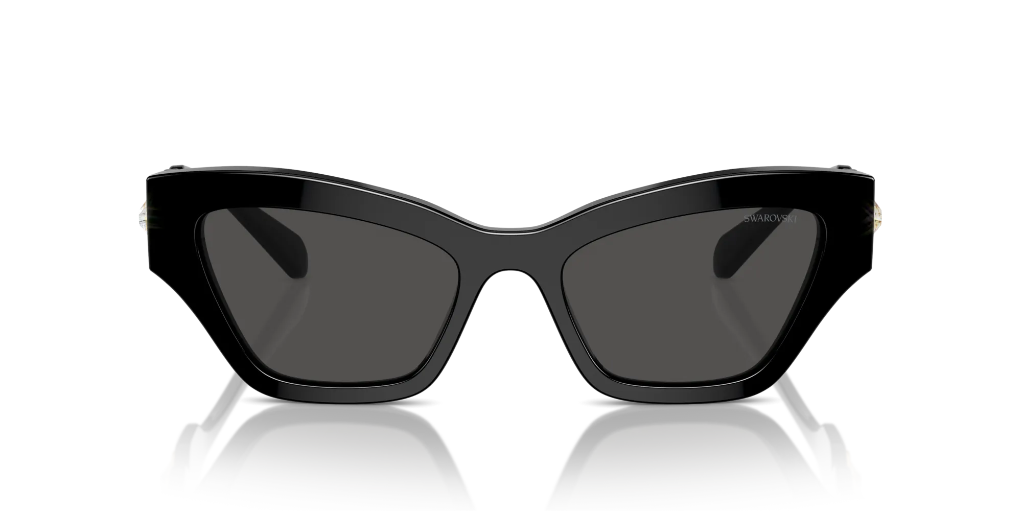 Swarovski SK6021 100187 Occhiali da sole Acetato Nero Grigio Geometrica Normale - immagine 3