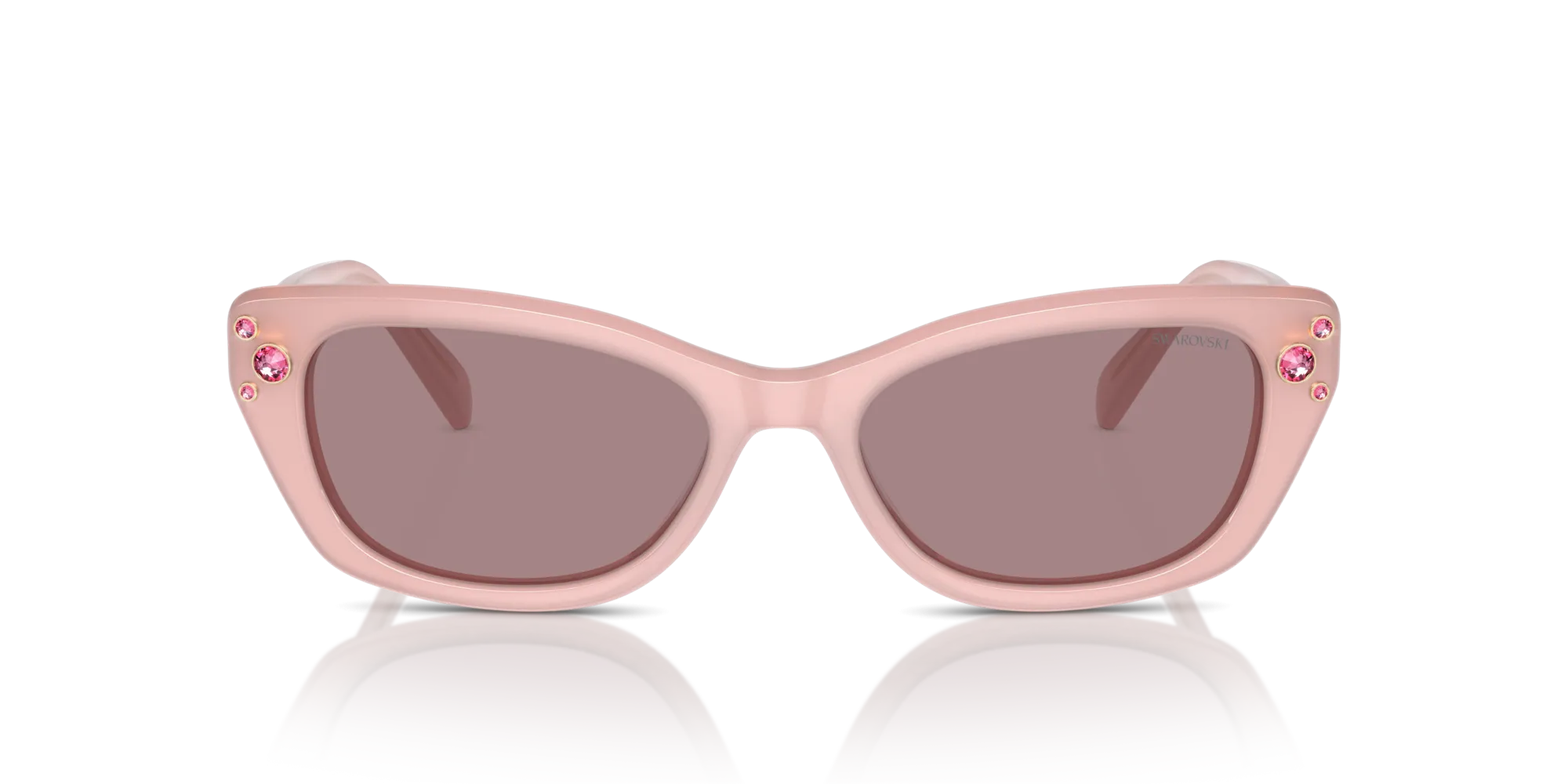 Swarovski SK6019 10317N Occhiali da sole Acetato Rosa Marrone Pillow Normale - immagine 3