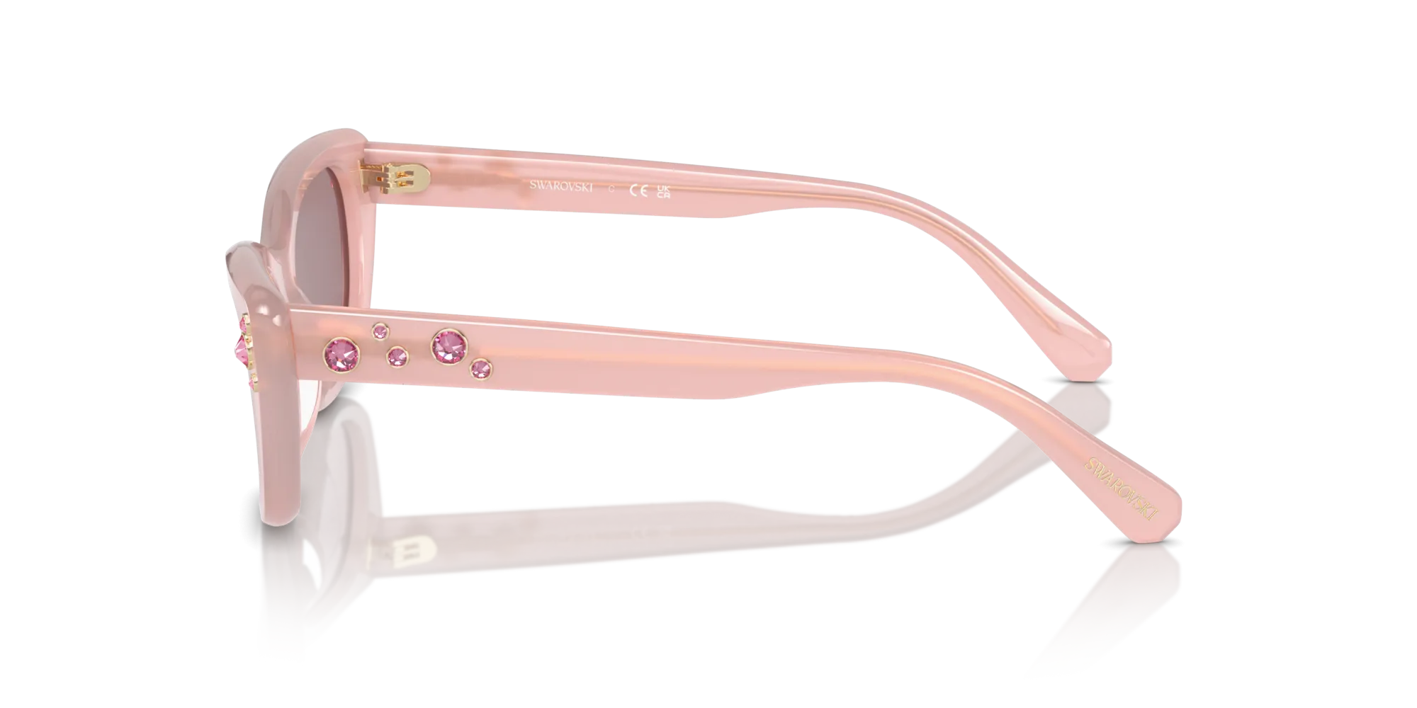 Swarovski SK6019 10317N Occhiali da sole Acetato Rosa Marrone Pillow Normale - immagine 4
