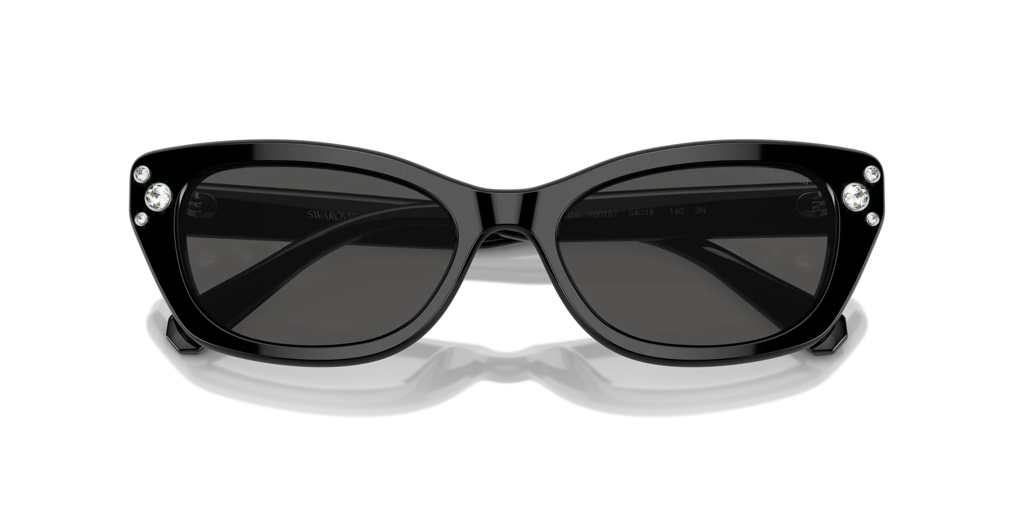 Swarovski SK6018 30017N Occhiali da sole Acetato Rosa Marrone Cat Eye Normale - immagine 2