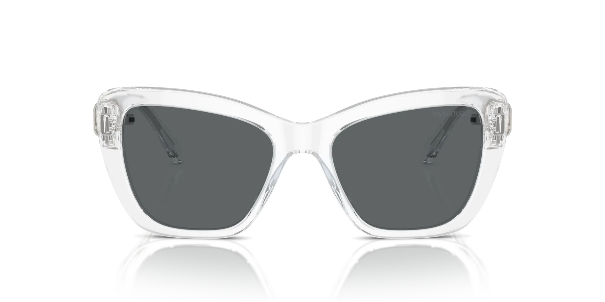 Swarovski SK6018 102787 Occhiali da sole Acetato Trasparente Grigio Cat Eye Normale - immagine 3