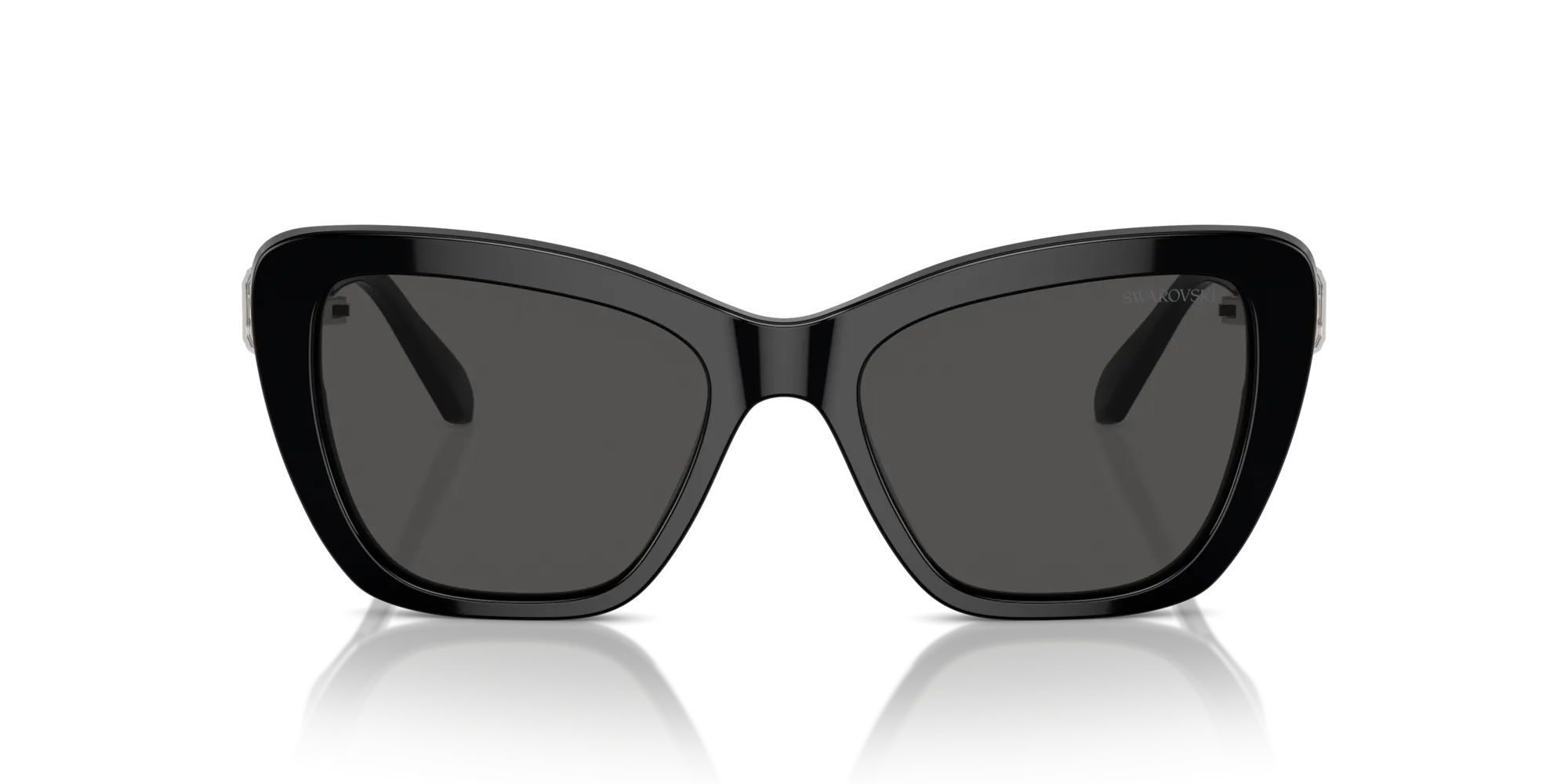 Swarovski SK6018 100187 Occhiali da sole Acetato Nero Grigio Cat Eye Normale - immagine 3