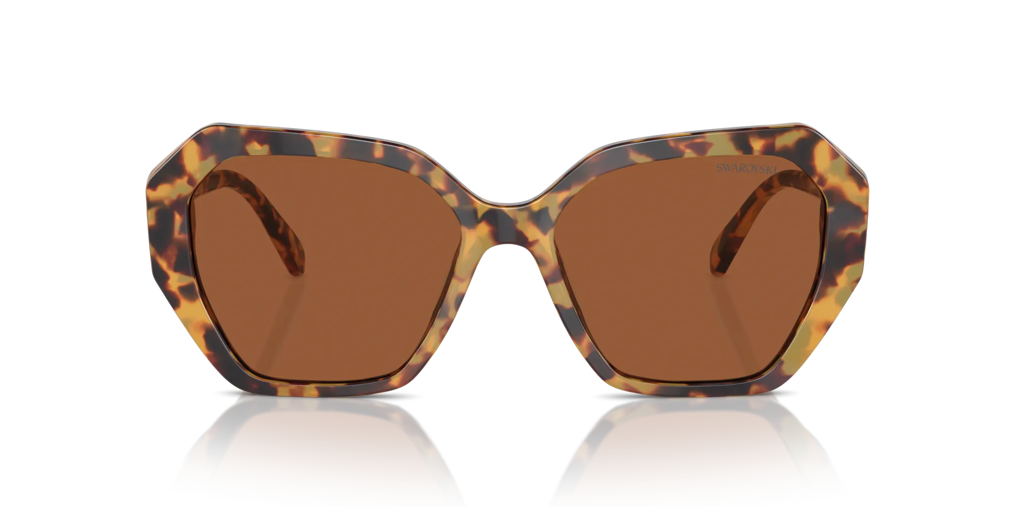Swarovski SK6017 100473 Occhiali da sole Acetato Tartaruga Marrone Geometrica Normale - immagine 3