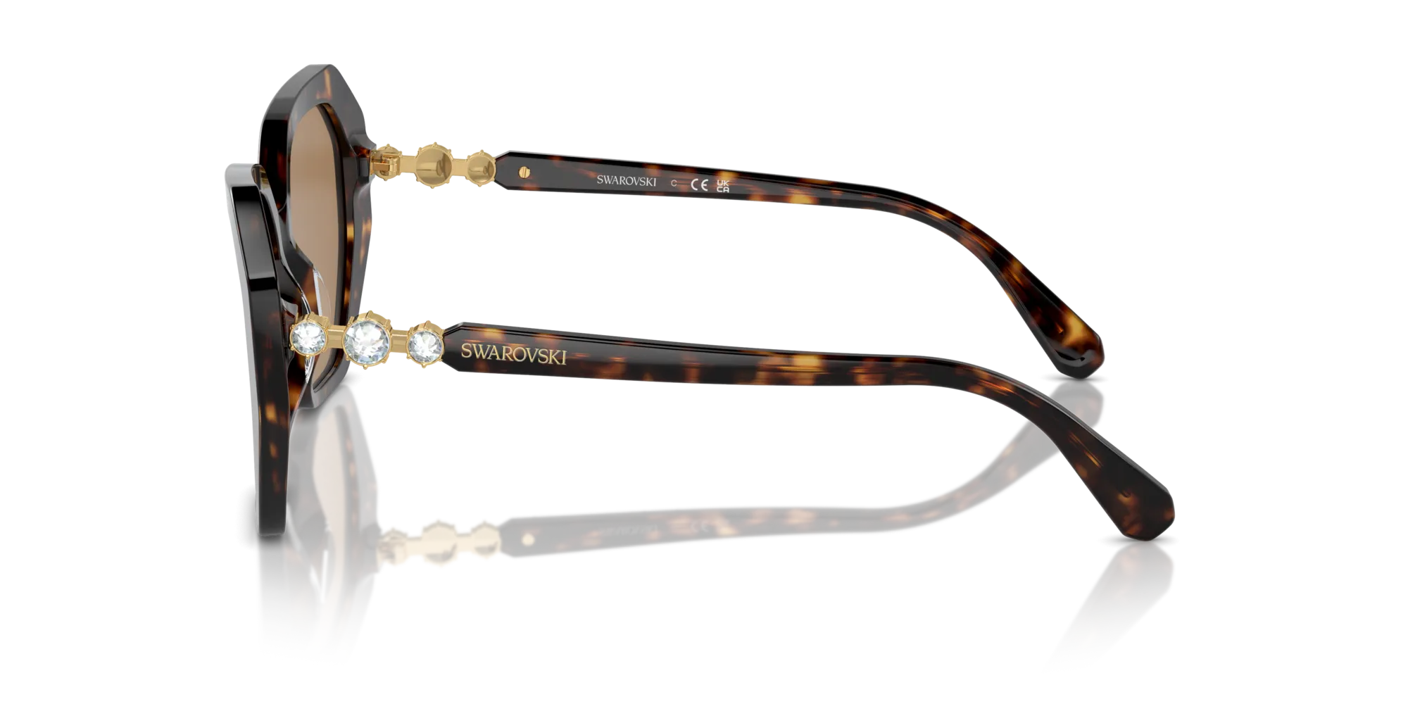 Swarovski SK6017 1002M4 Occhiali da sole Acetato Marrone Marrone Geometrica Fotocromatiche Fotocromatico - immagine 4