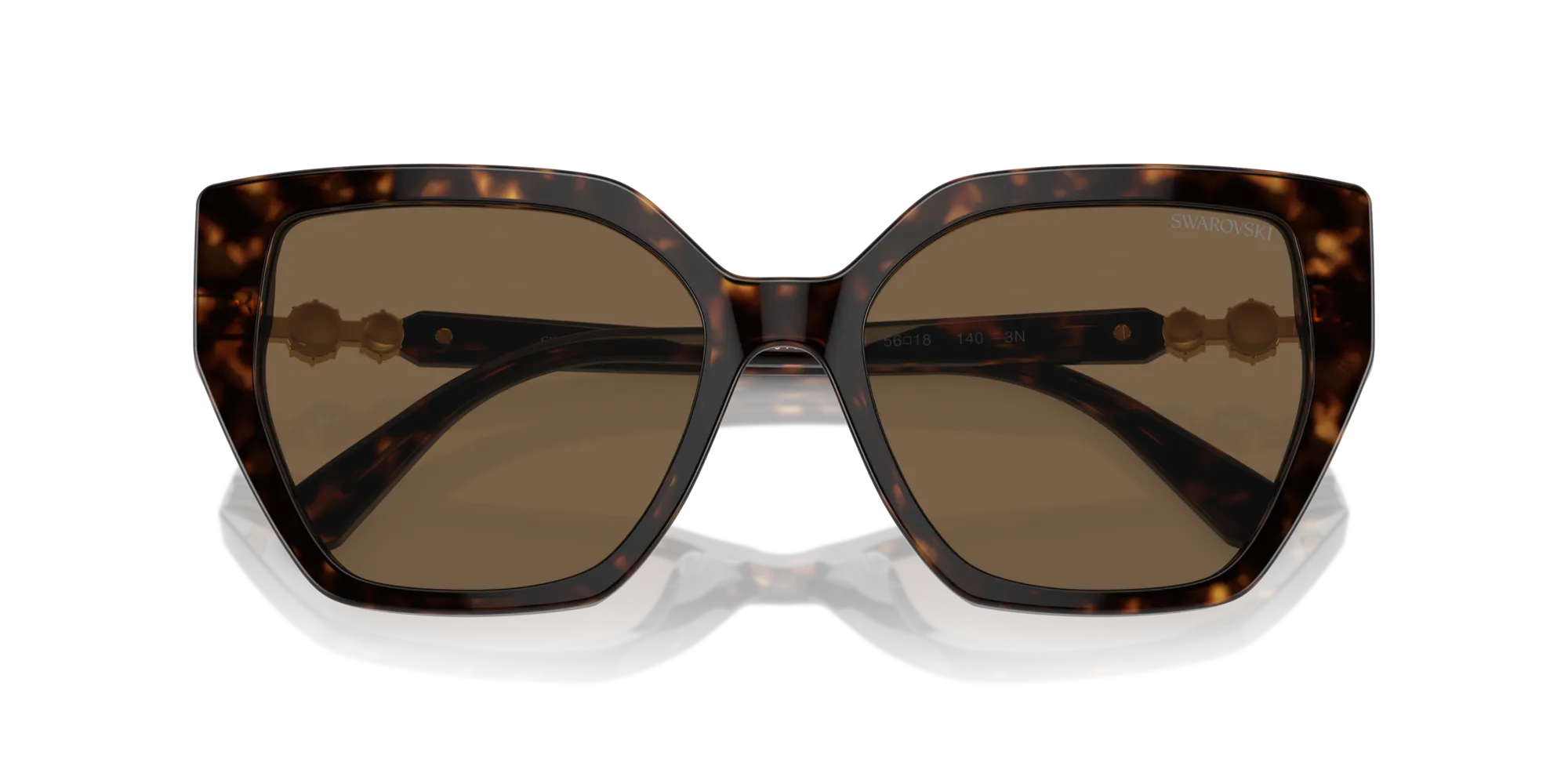 Swarovski SK6016 100273 Occhiali da sole Acetato Marrone Marrone Geometrica Normale - immagine 2
