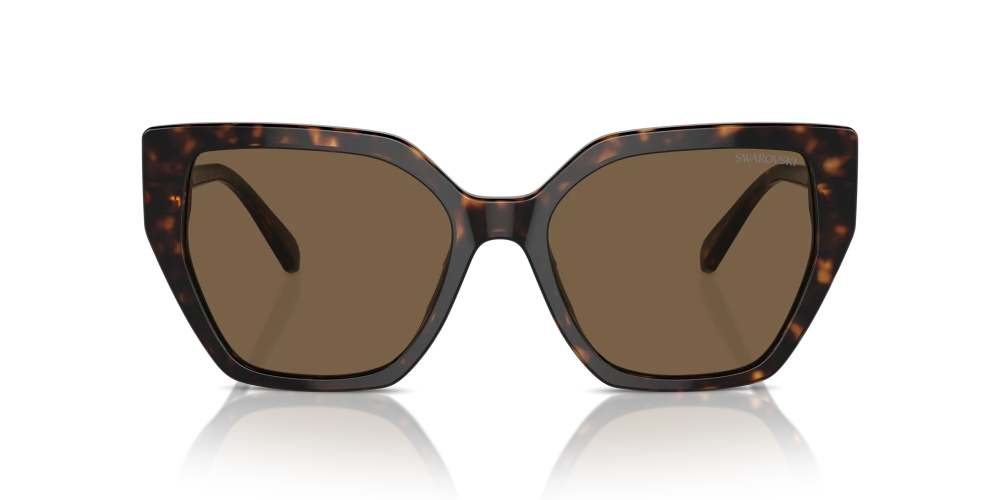 Swarovski SK6016 100273 Occhiali da sole Acetato Marrone Marrone Geometrica Normale - immagine 3